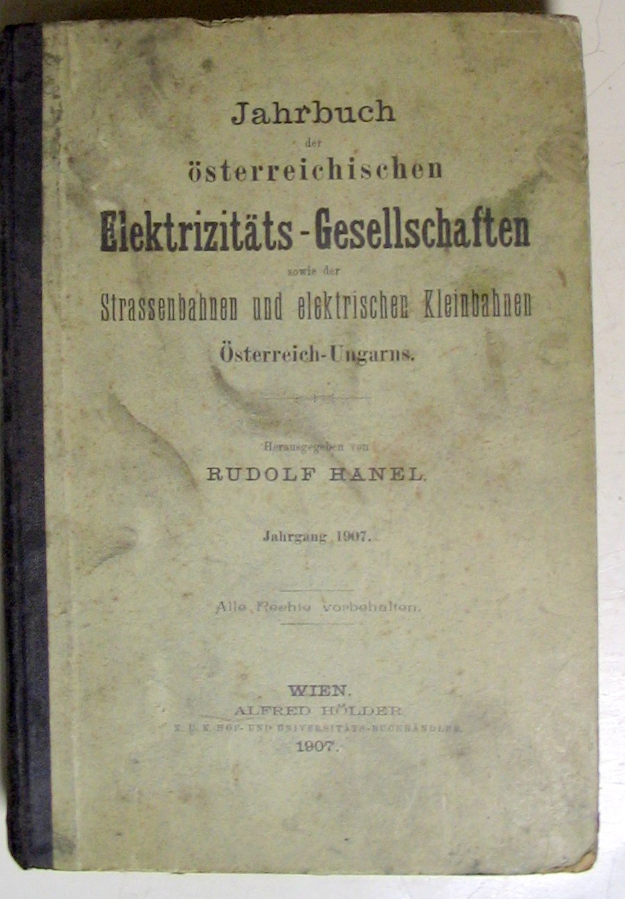 Jahrbuch der Österreichchischen Elektrizitäts-Geselschaften