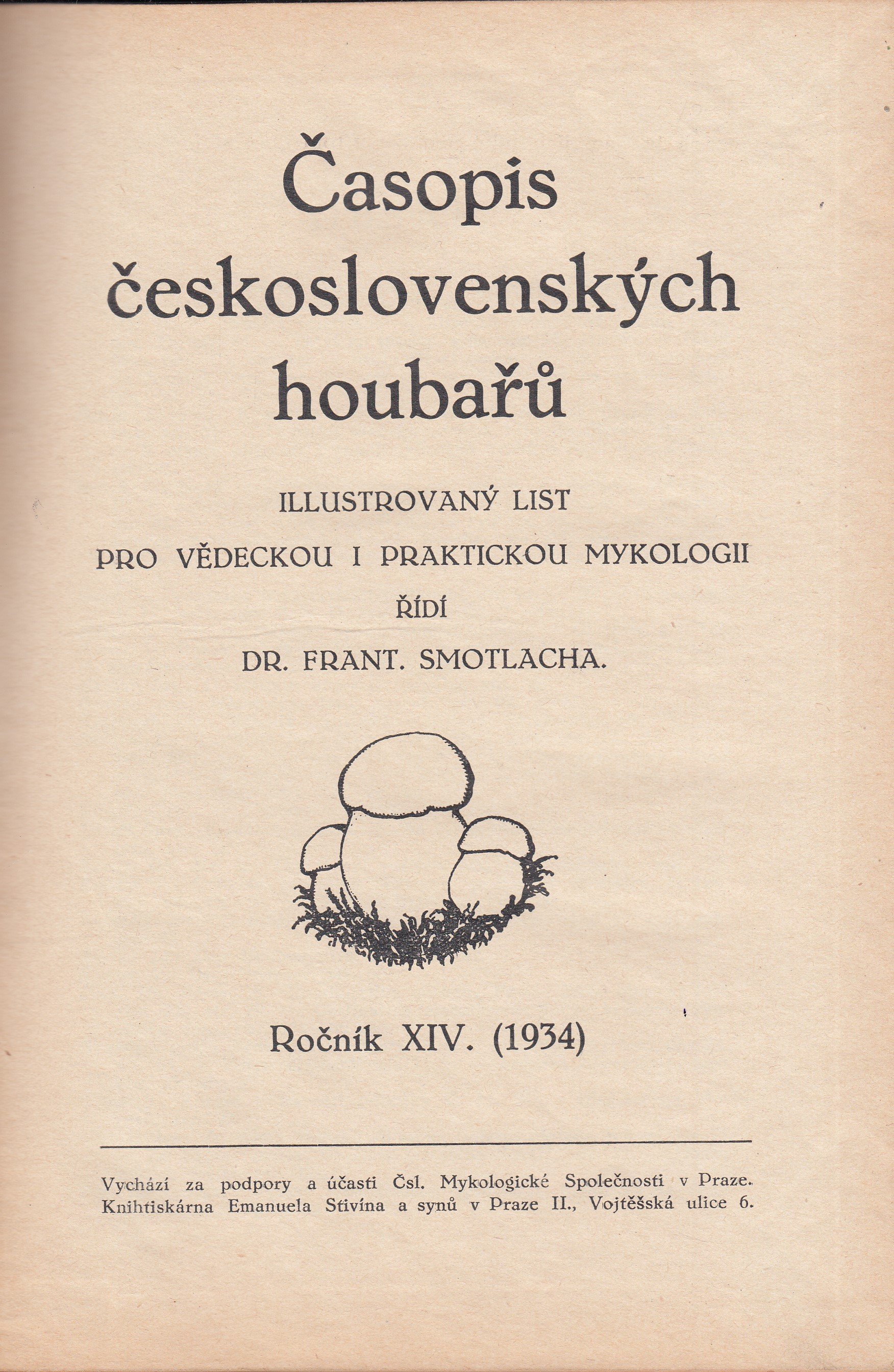 Časopis československých houbařů : illustrovaný list pro vědeckou i praktickou mykologii r. XVI