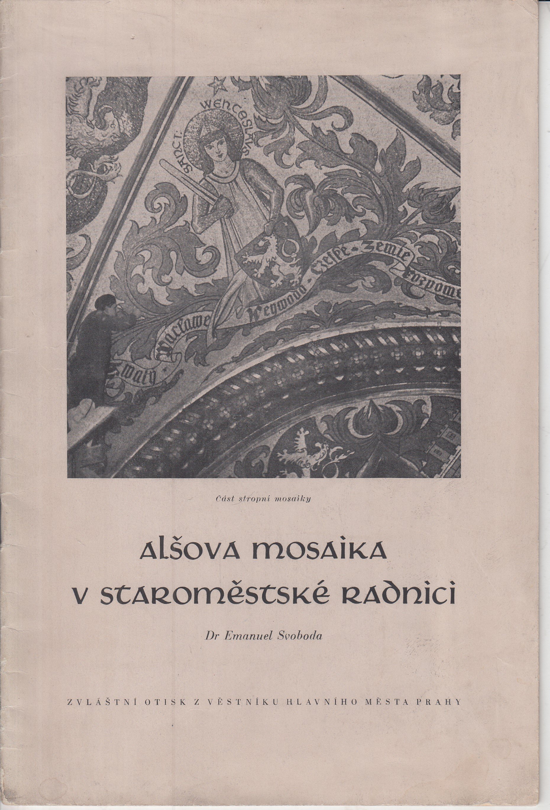 Alšova mosaika v staroměstské radnici - podpis