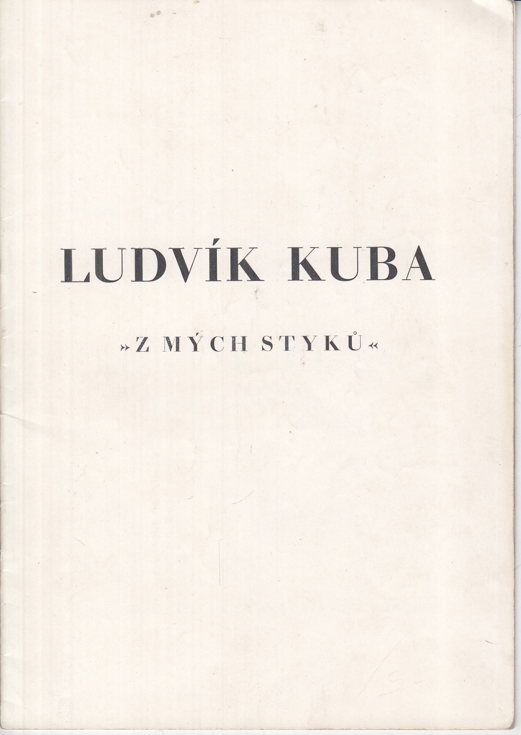 Ludvík Kuba - podpis