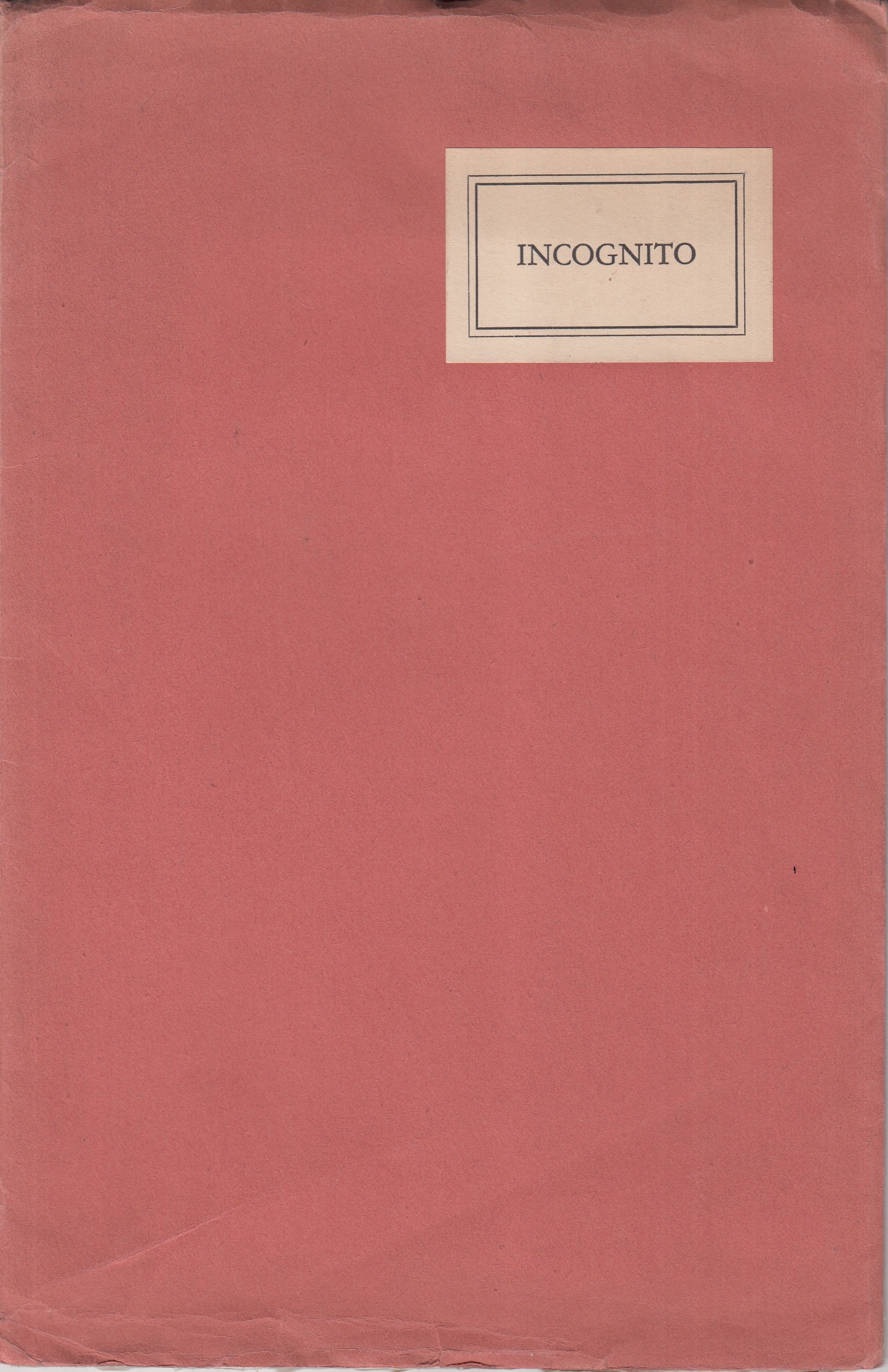 Incognito : (pokradmo) : peprné verše na všecky stavy : od roku 1825