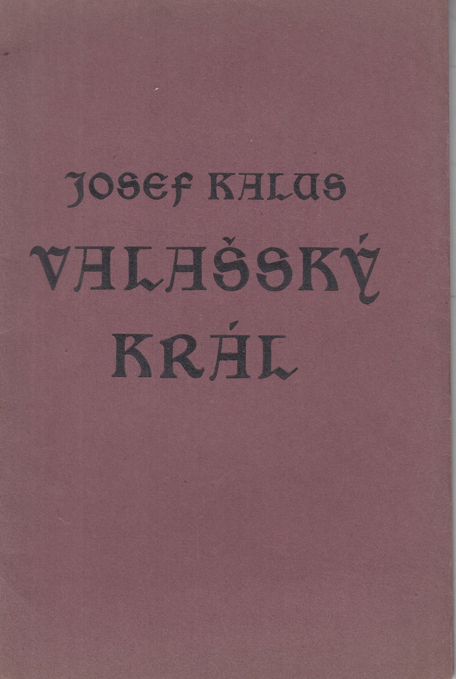 Valašský král : [... pohádka veršem ...] /podpis