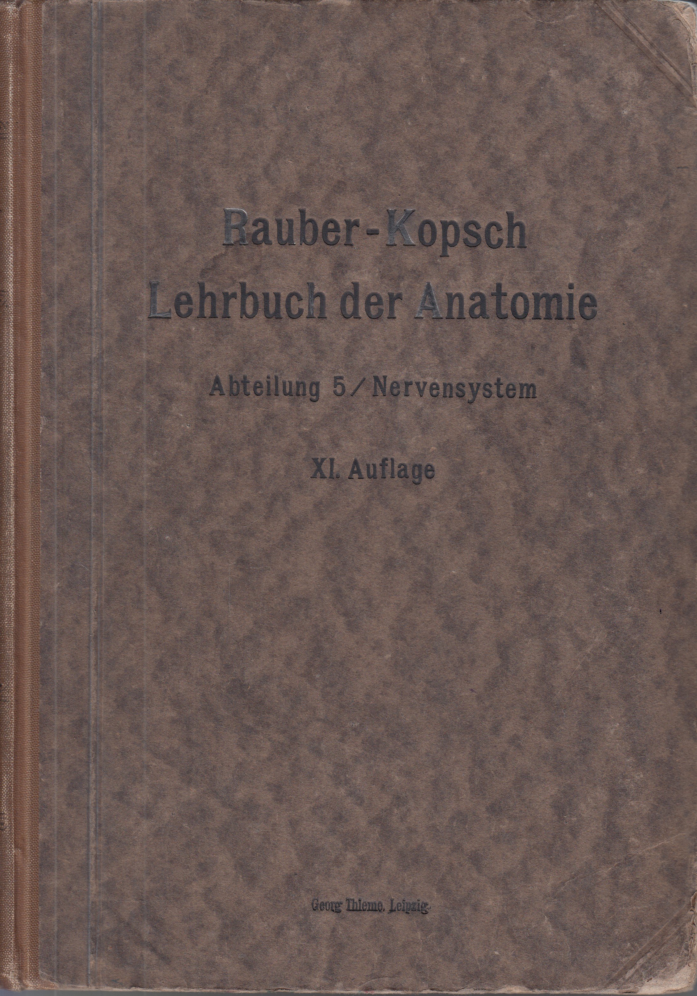 Rauber`s Lehrbuch der Anatomie des Menschen 5. díl - Nervová soustava