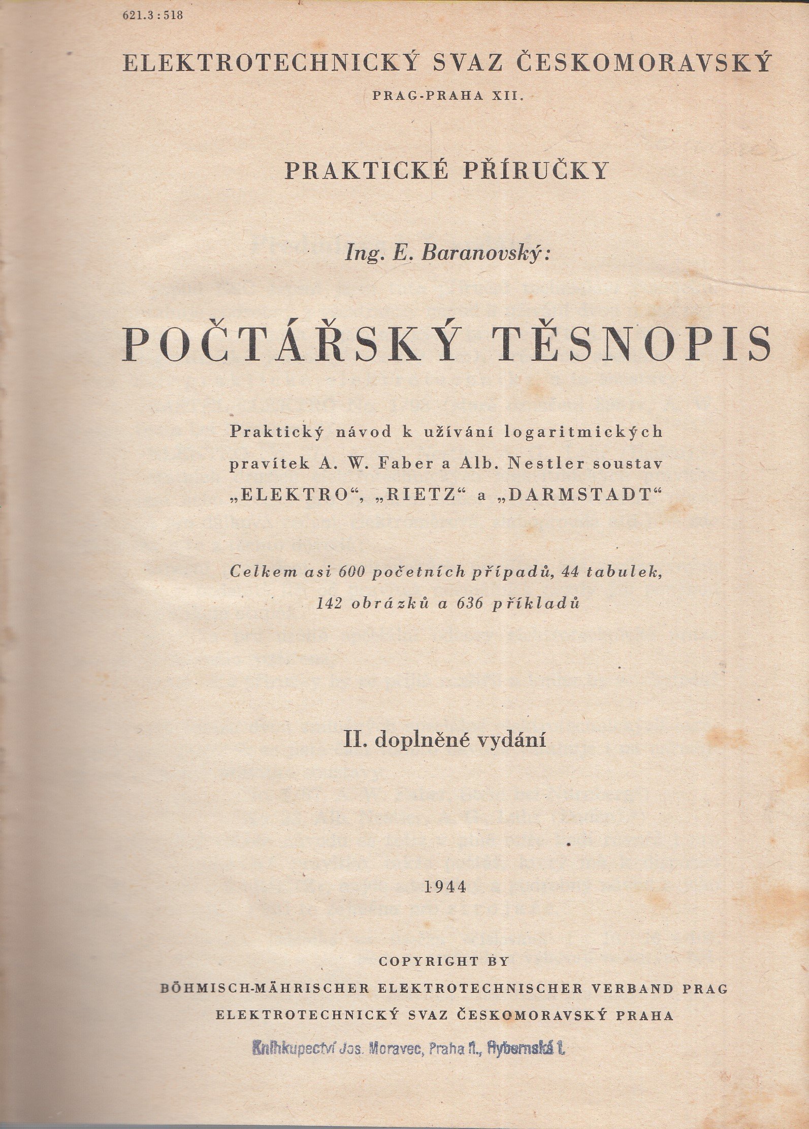 Počtářský těsnopis : praktický návod k užívání logaritmických pravítek