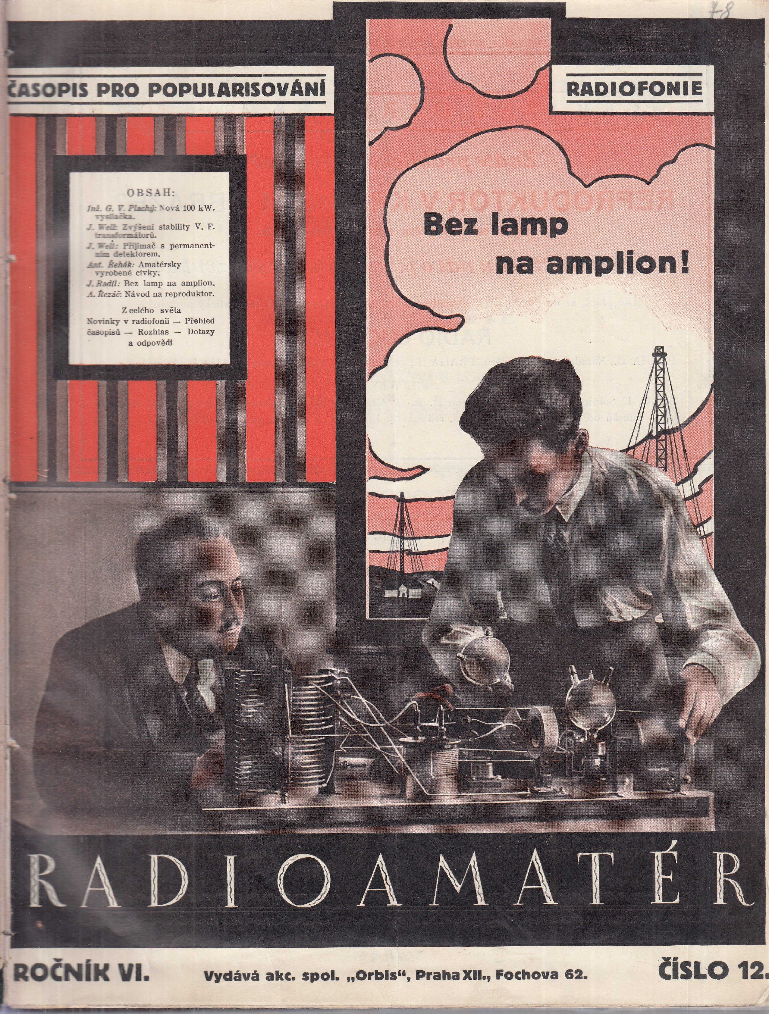 Radioamatér : první časopis pro popularisování amatérské radiotelegrafie a radiofonie: Ročník VI.