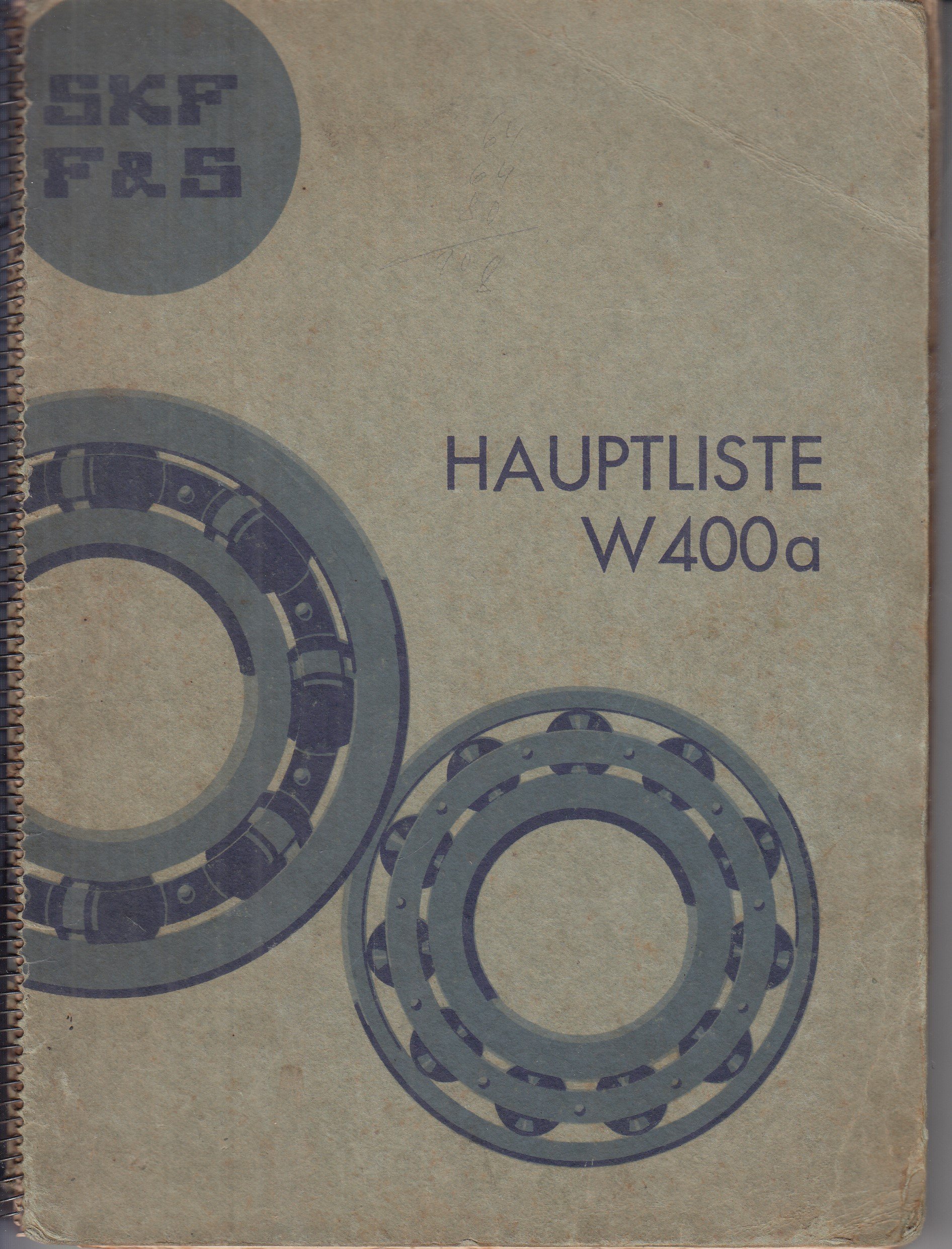 Wälzlager, Kugellager, Rollenlager - Hauptliste W 400a