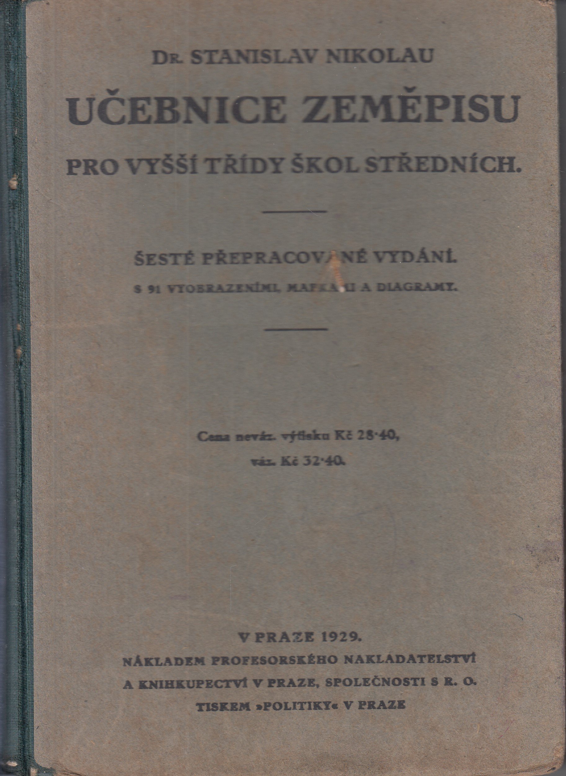 Učebnice zeměpisu pro vyšší třídy škol středních