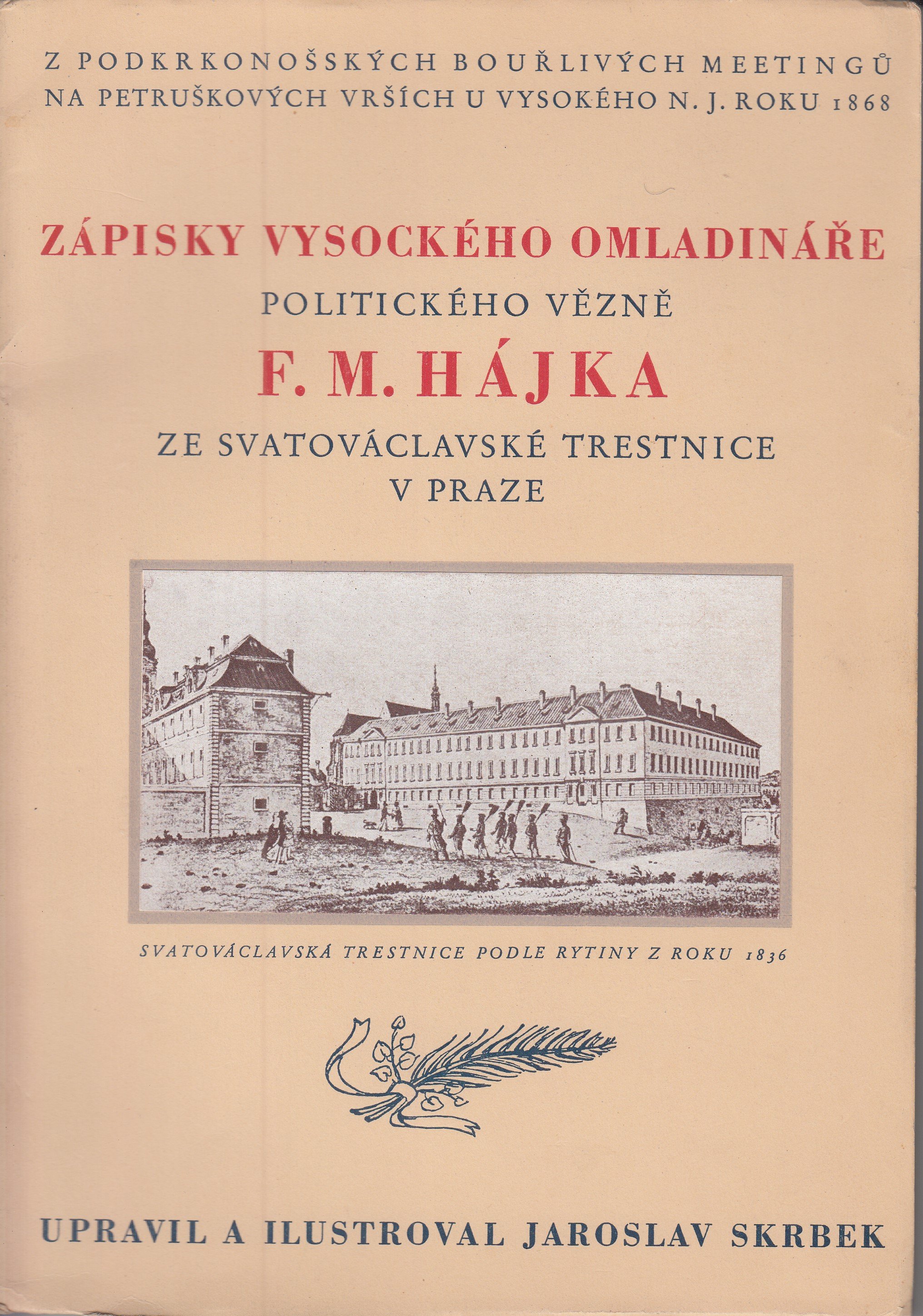 Zápisky vysockého omladináře, politického vězně F.M. Hájka ze Svatováclavské trestnice v Praze