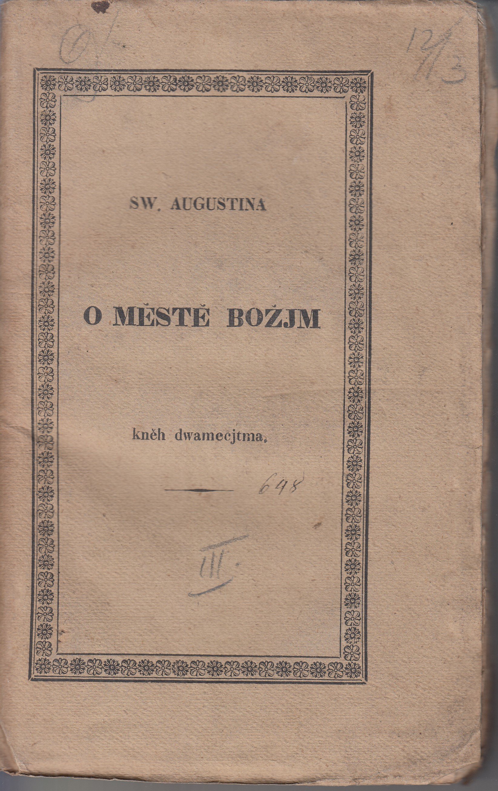 O městě Božím - kniha dwamwcjtma - díl třetí