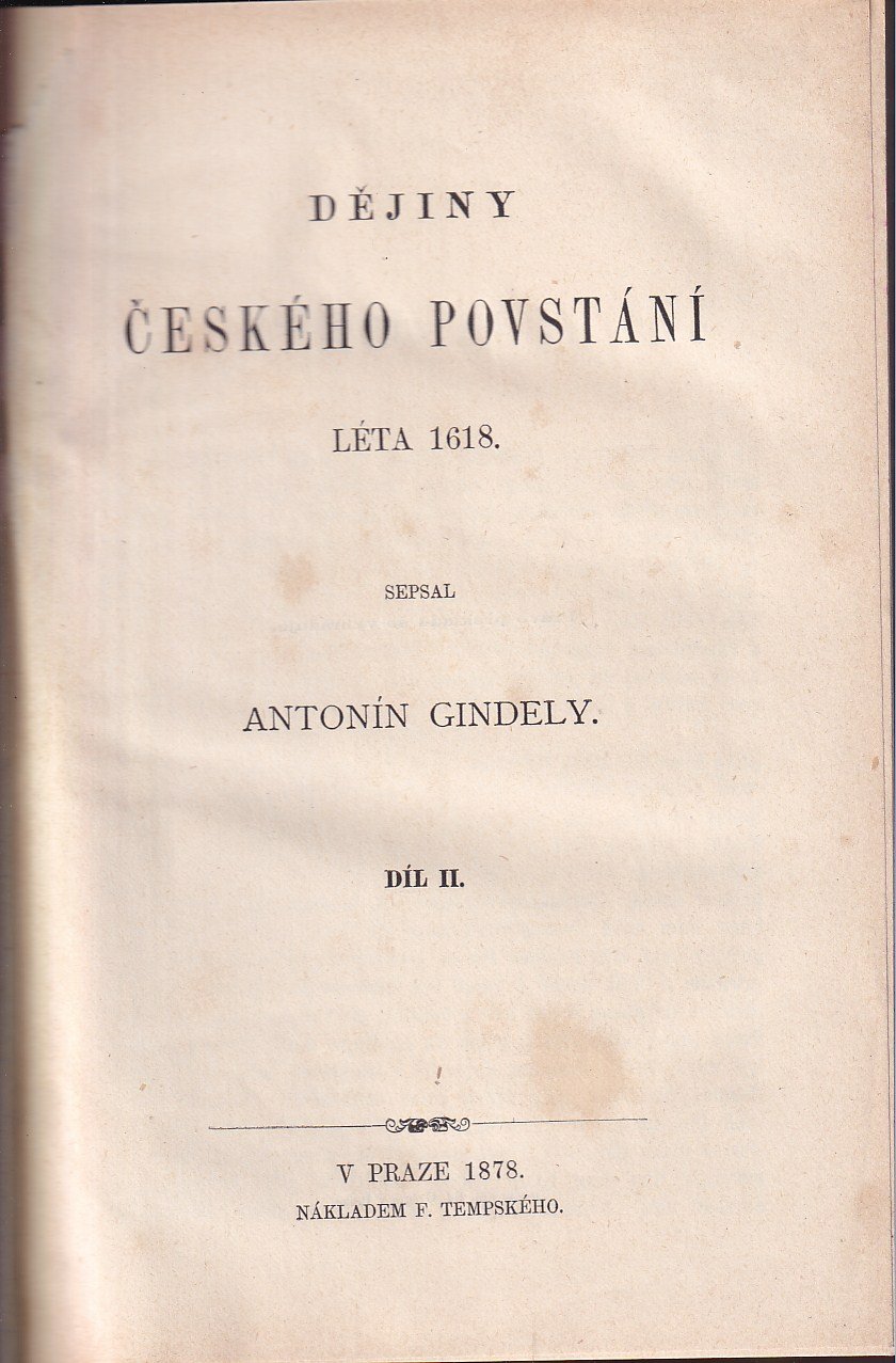 Dějiny českého povstání léta 1618 díl II.