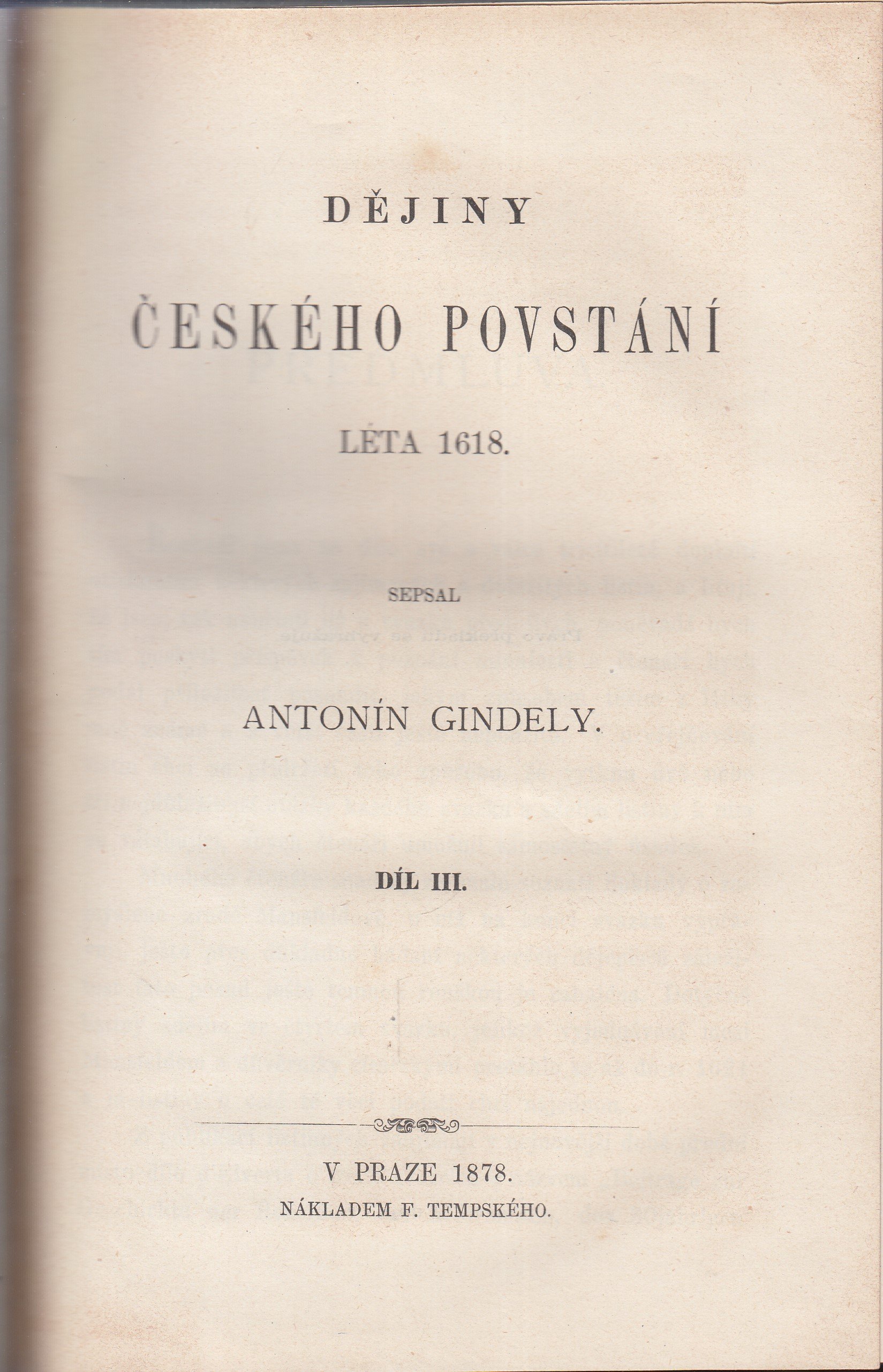 Dějiny českého povstání léta 1618 díl III.