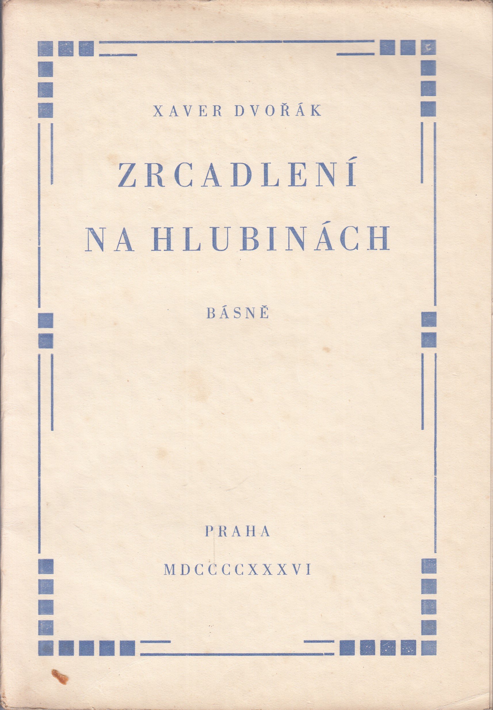 Zrcadlení na hlubinách : básně