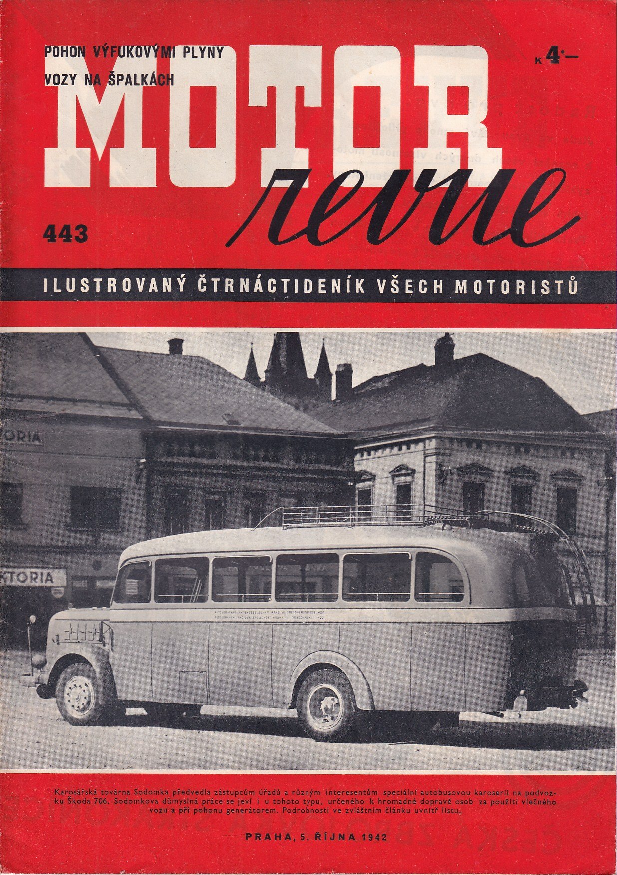 časopis Motor revue č. 443 / 1942