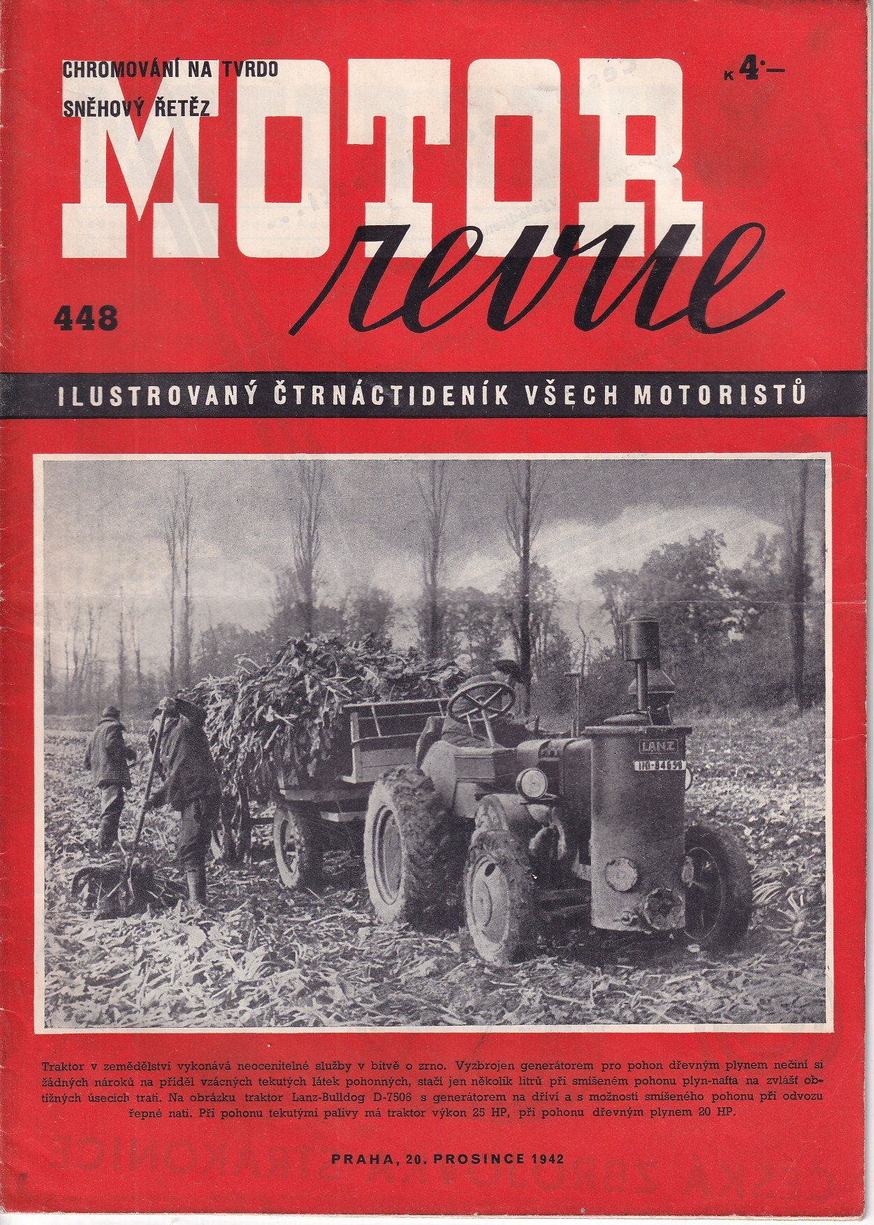 časopis Motor revue č. 448 / 1942