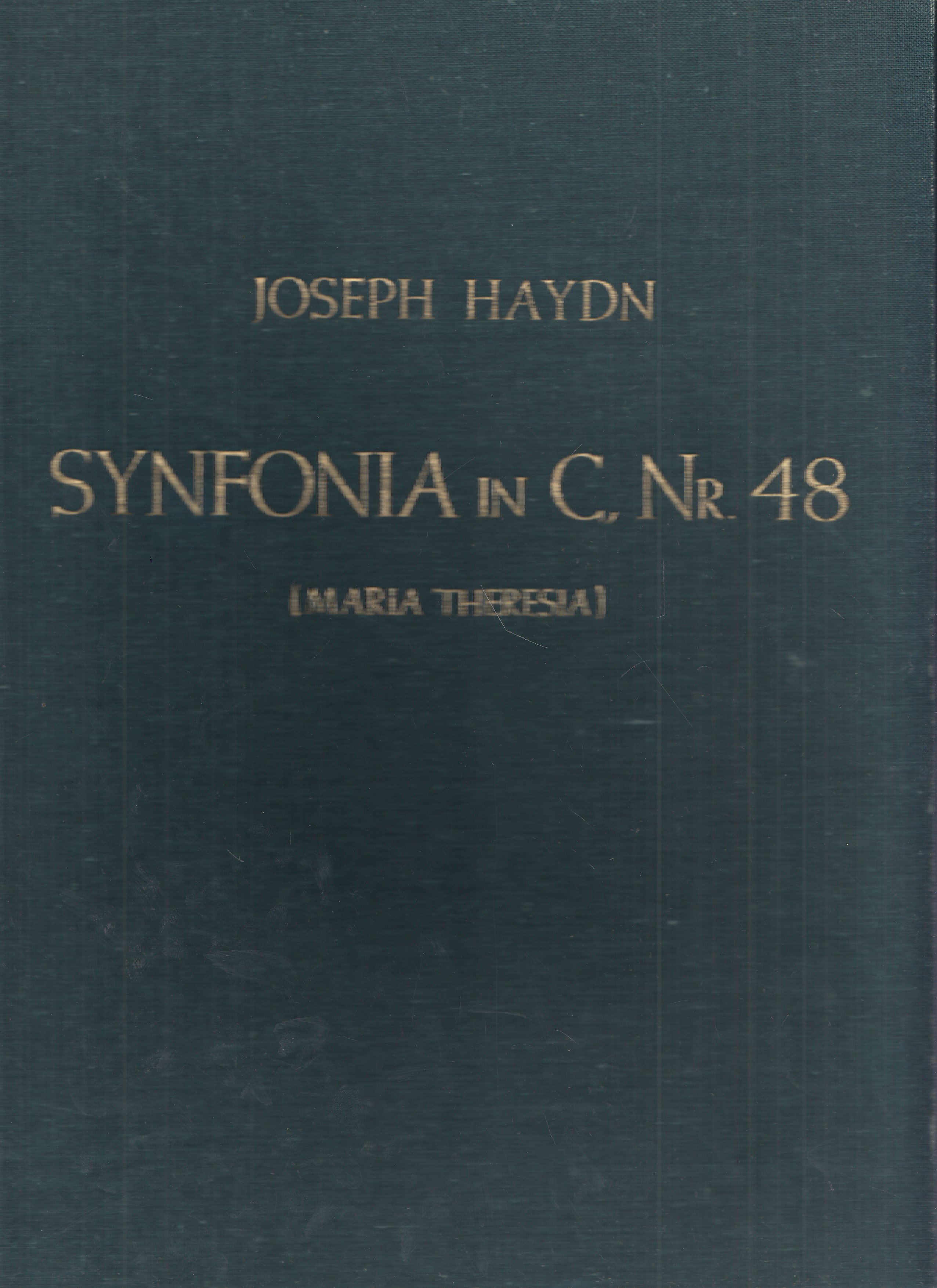 Joseph Haydn -  in C, Nr. 48 (Maria Theresia) - noty - faksimile