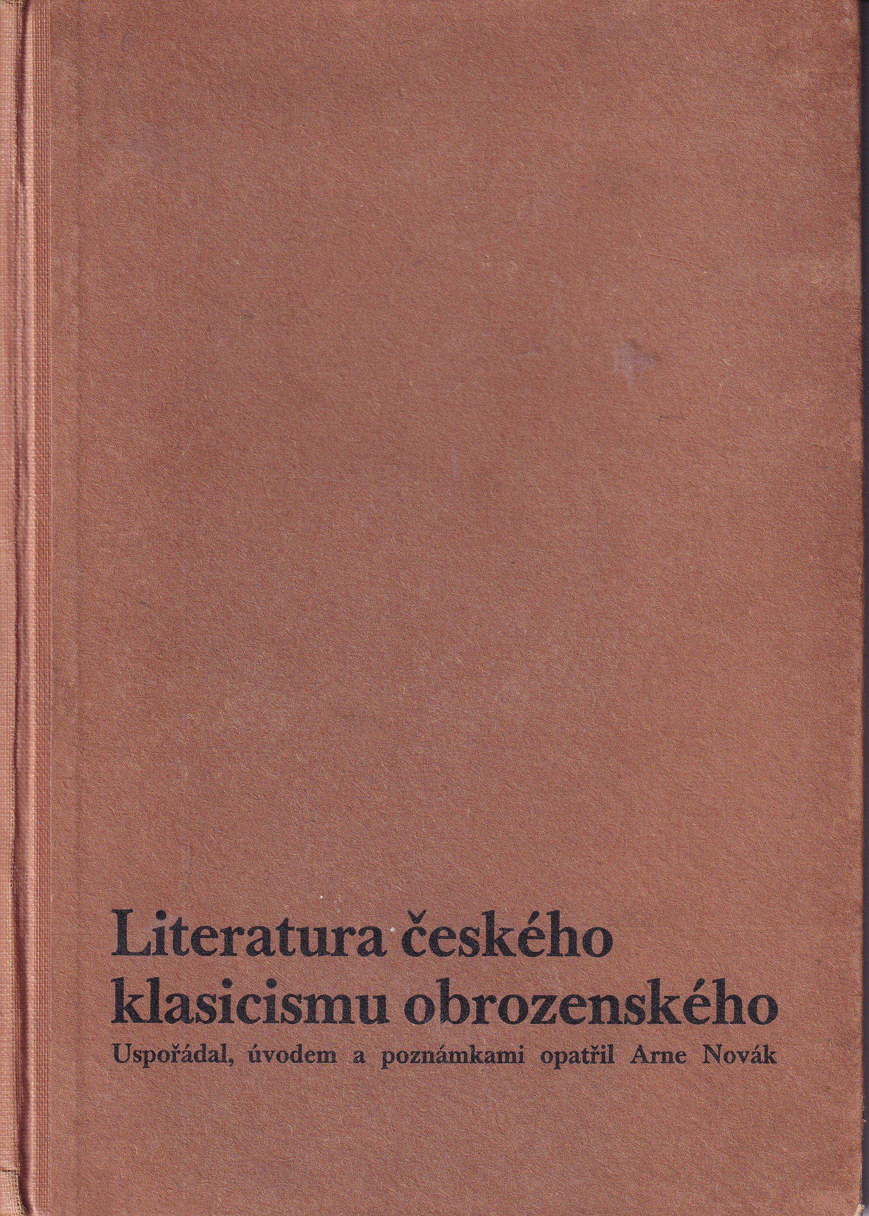 Literatura českého klasicismu obrozenského