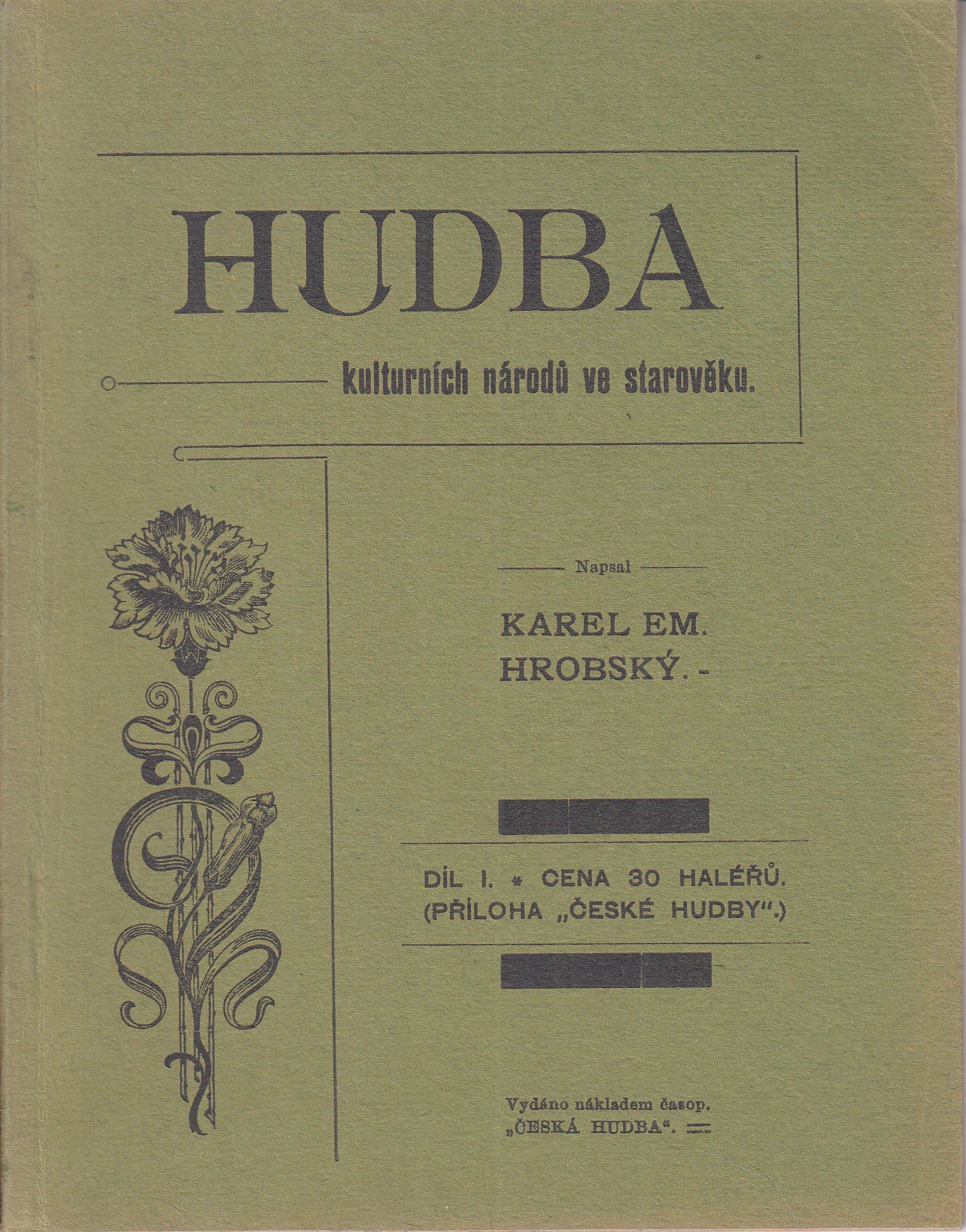 Hudba kulturních národů ve starověku : díl I.