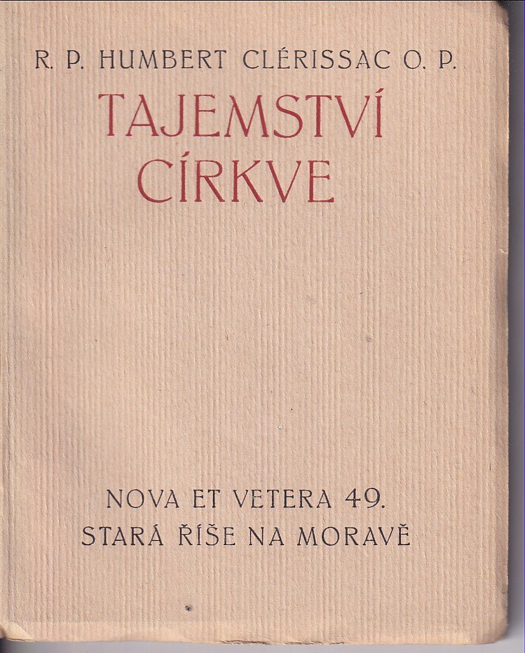 Tajemství církve - Nova et Vetera - podpis vydavatele