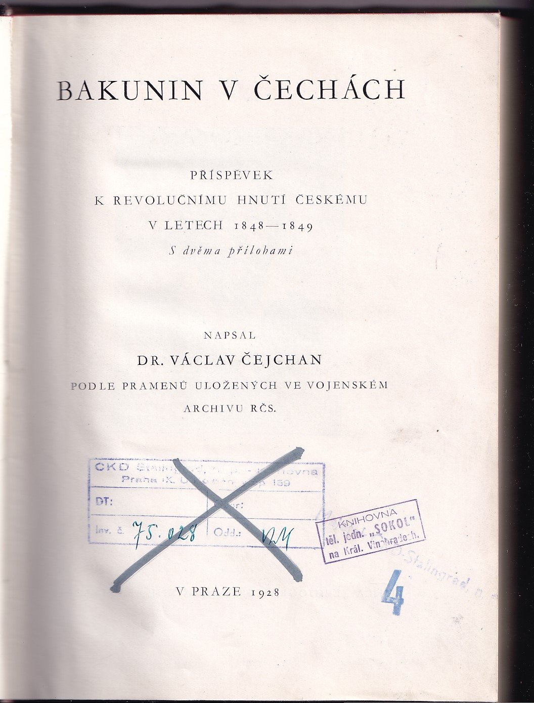 Bakunin v Čechách / Karel Sladkovský a český radikalism za revoluce a reakce