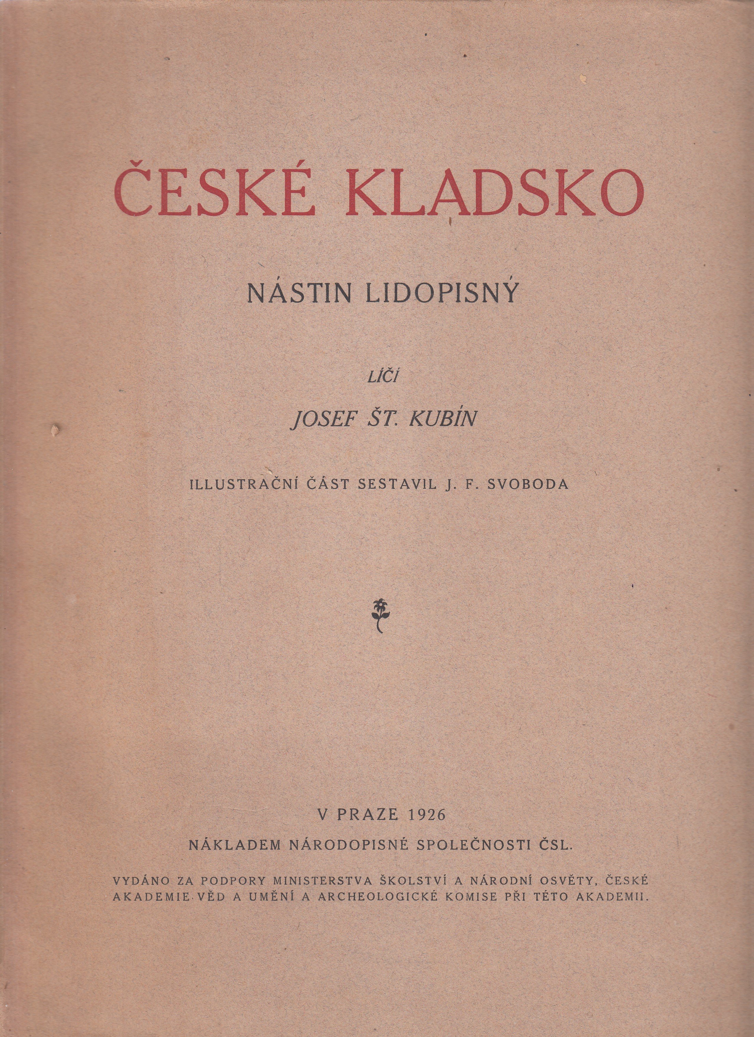 České Kladsko : nástin lidopisný / líčí Josef Št. Kubín