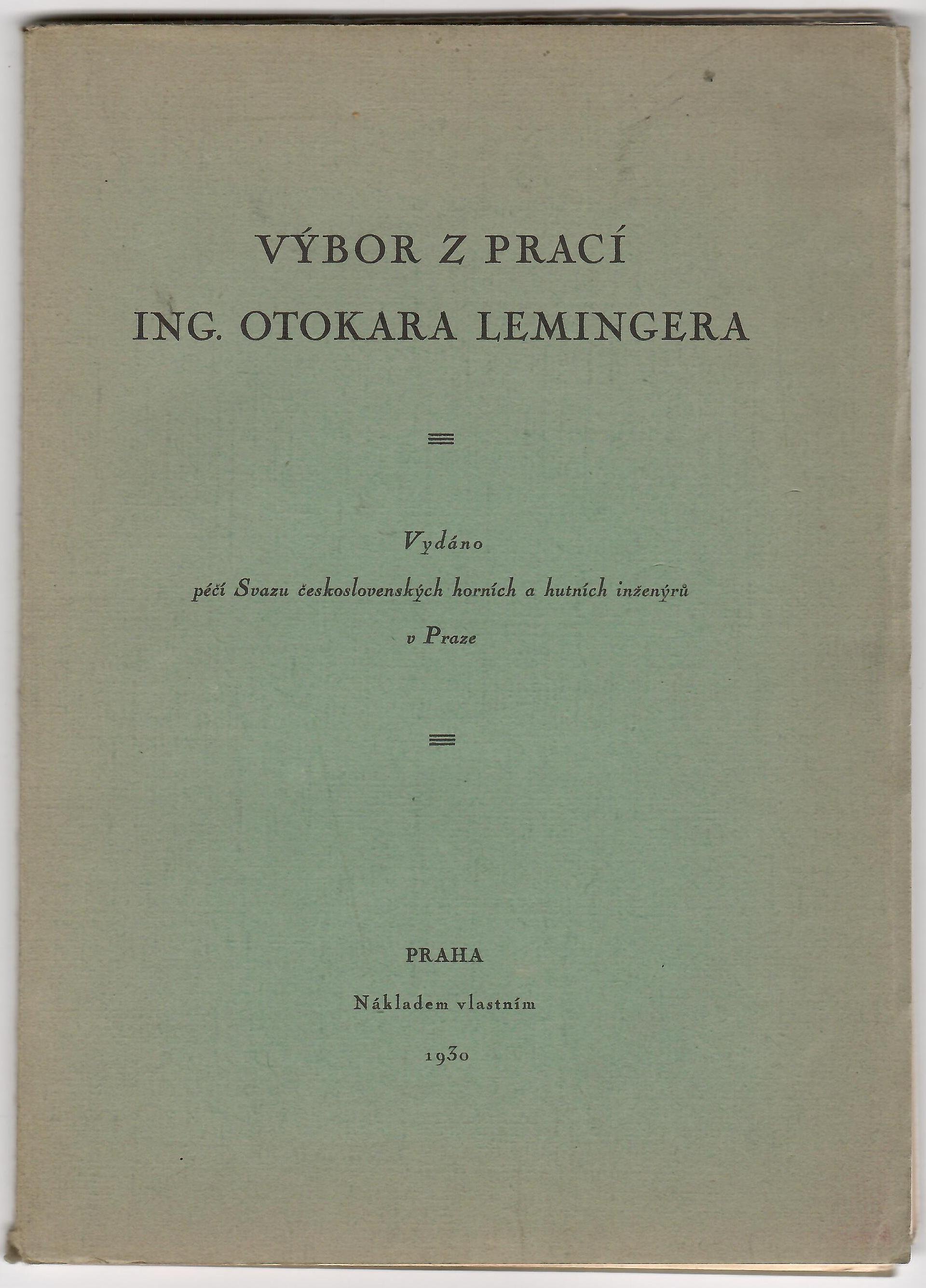 Výbor z prací ing. Otokara Lemingera