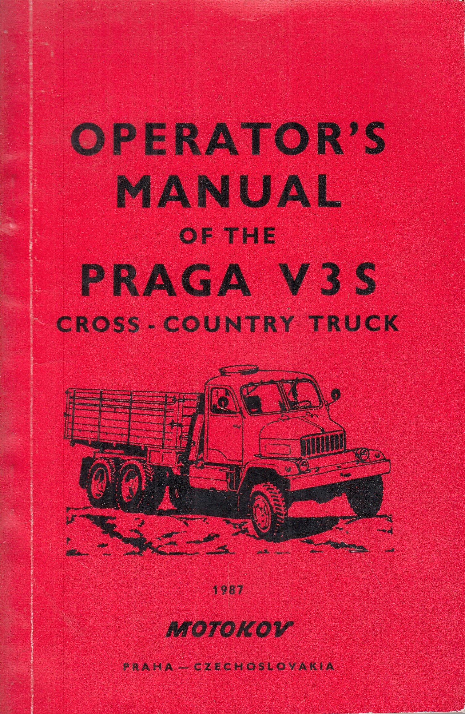 Operator's Manual of the Praga V3S Cross - Country Truck