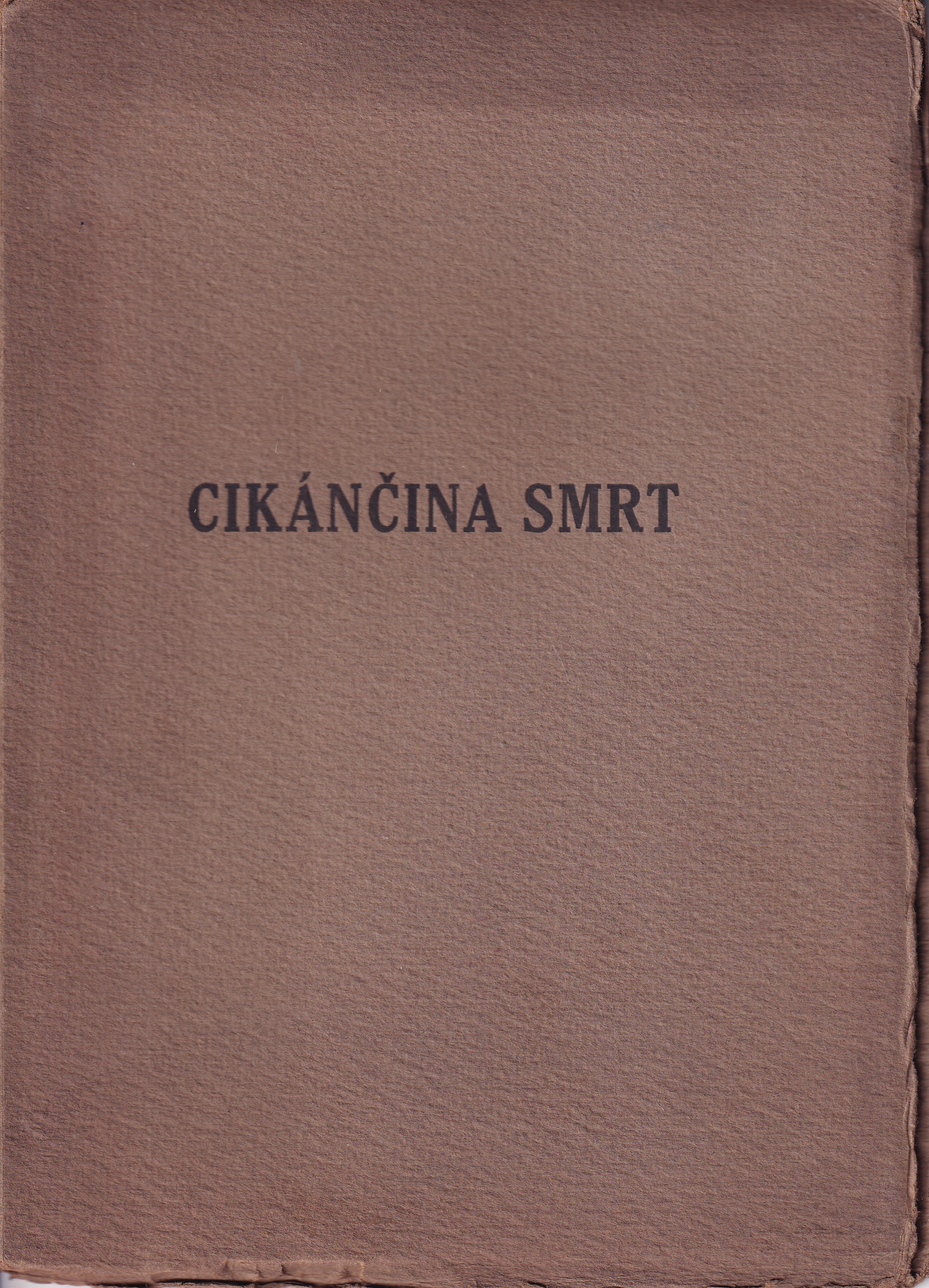 Cikánčina smrt : píseň z jarmarku