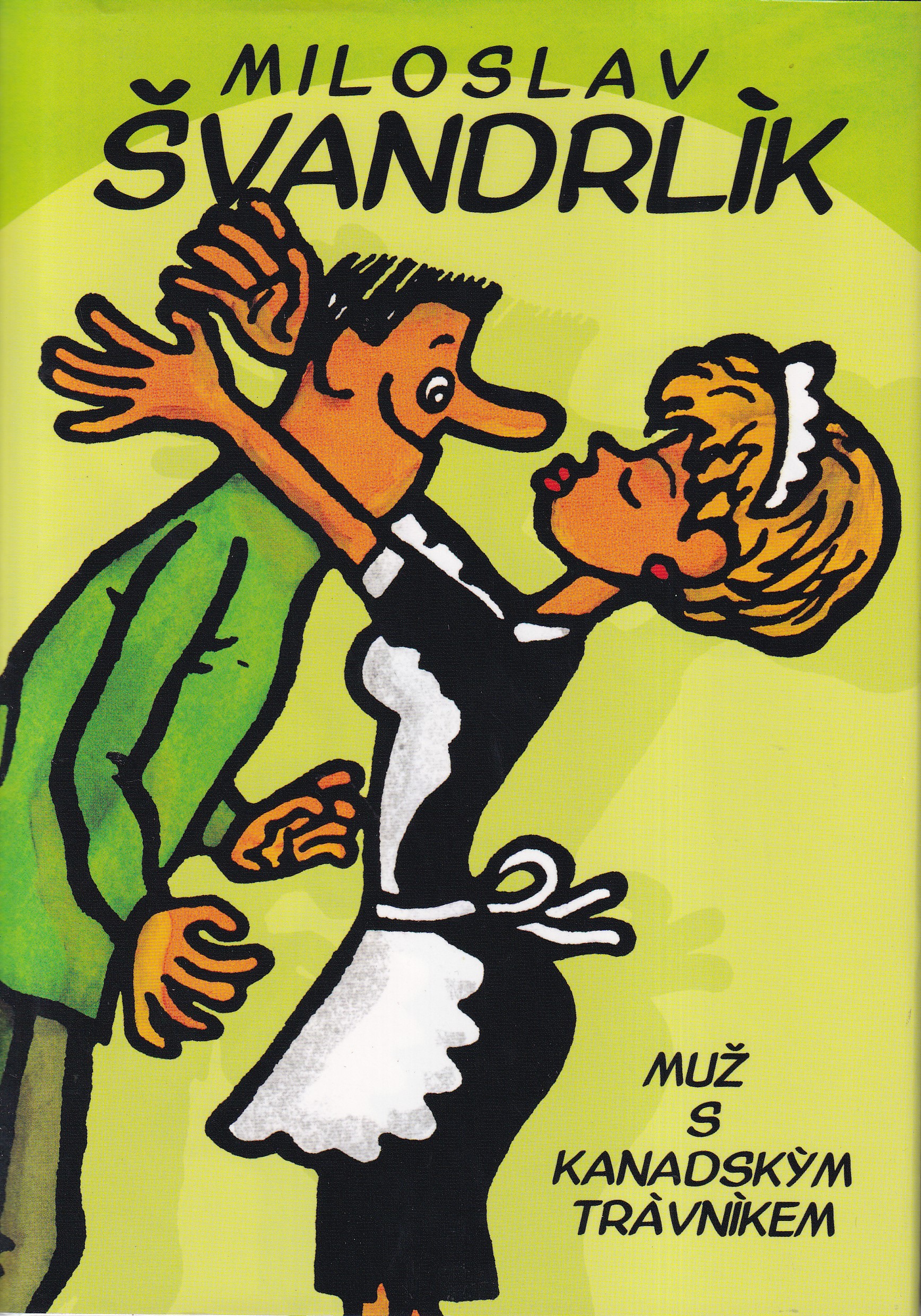Muž s kanadským trávníkem