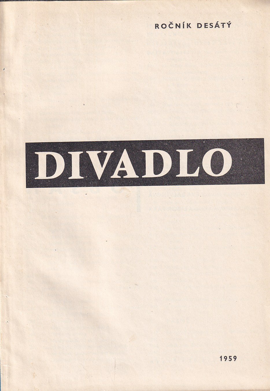 Divadlo 1959 : ročník desátý