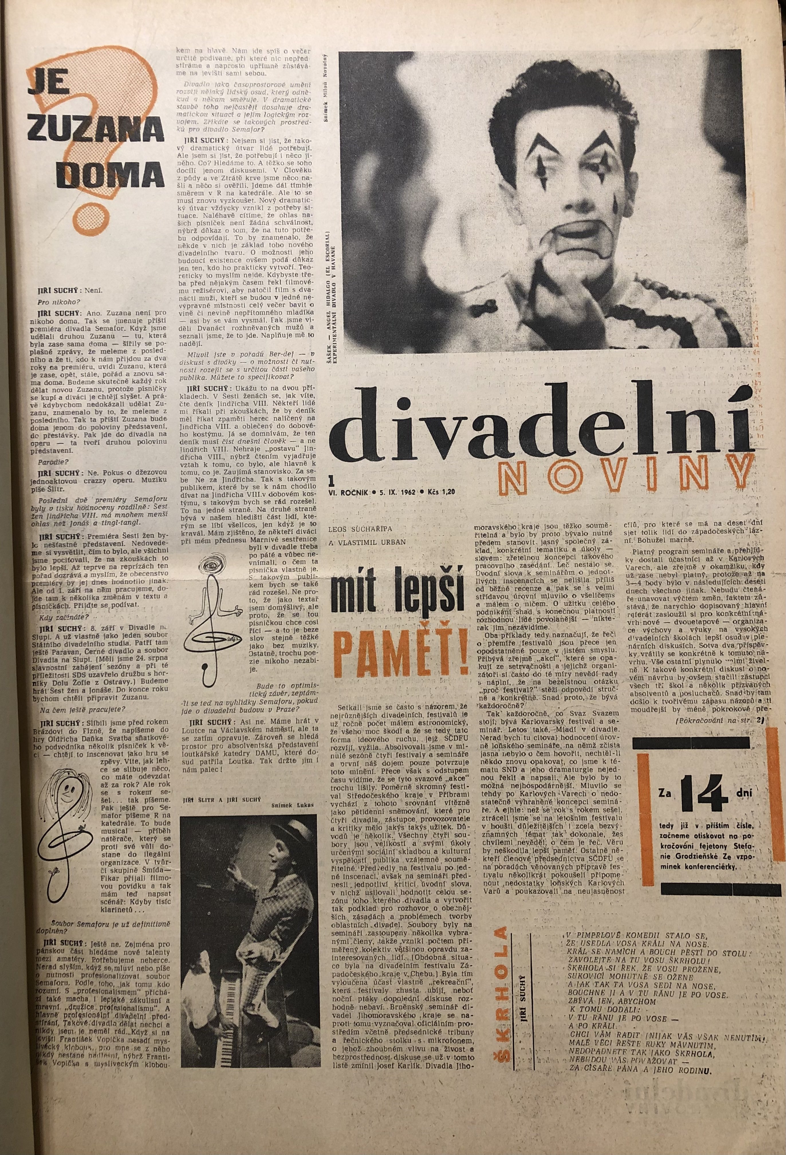 Divadelní noviny VI. : 1962