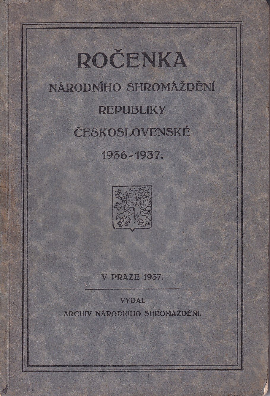 Ročenka Národního shromáždění Republiky československé 1936 - 1937