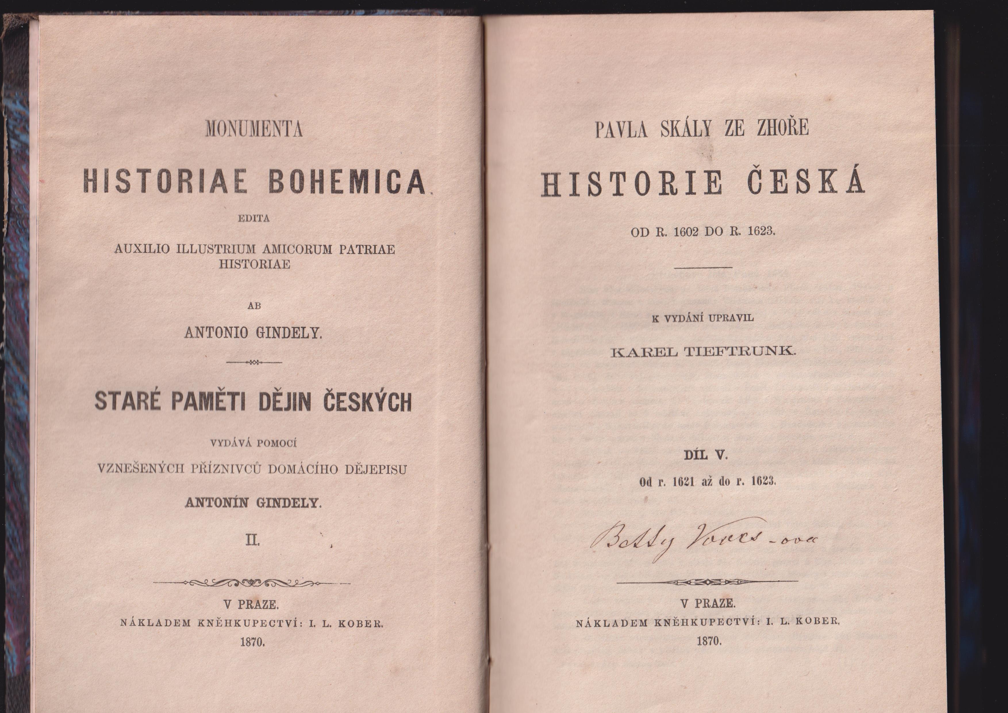 Pavla Skály ze Zhoře historie česká - od r. 1602 do r. 1623. Díl V.