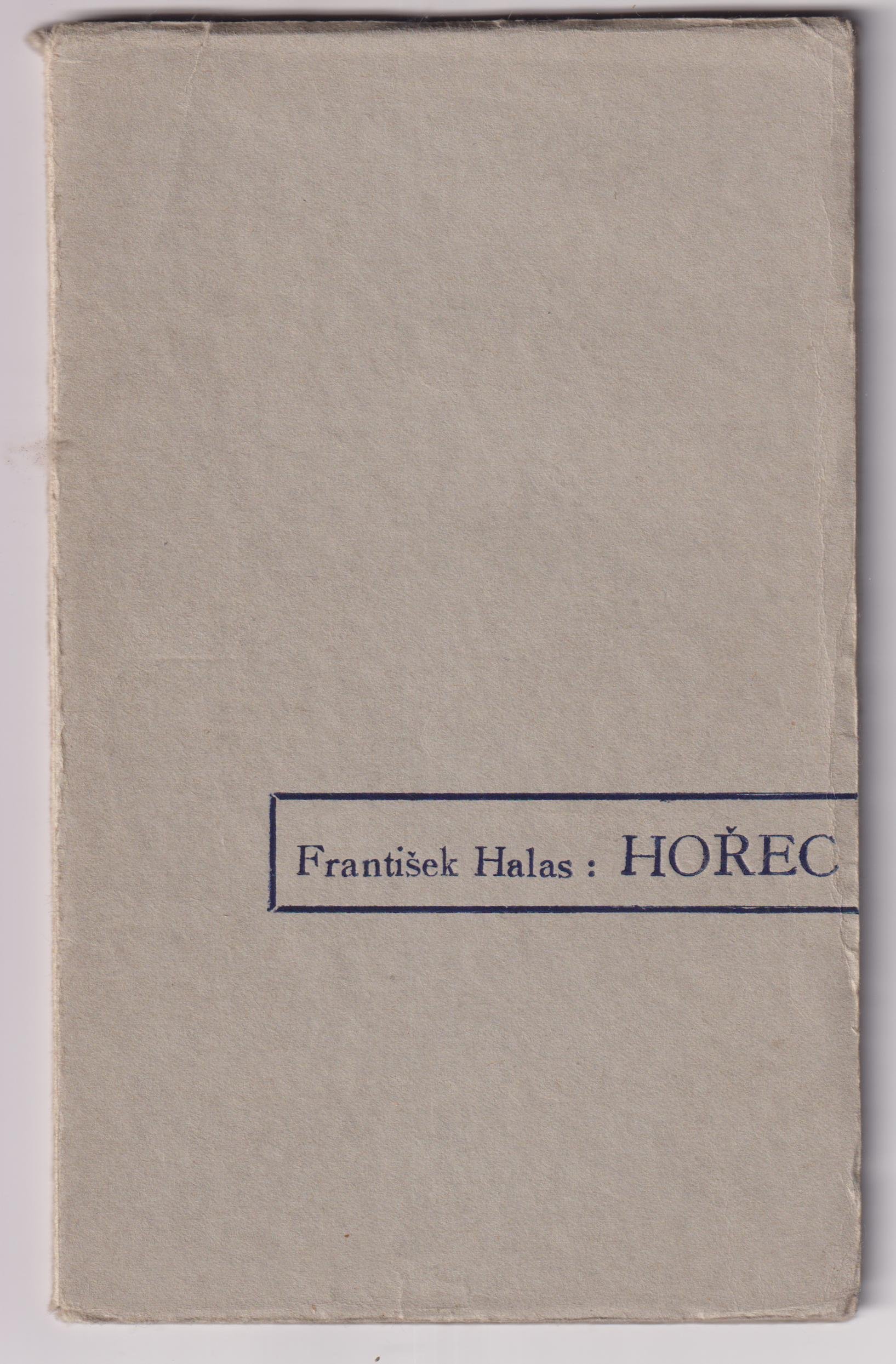 Hořec : [poesie 1932-33]