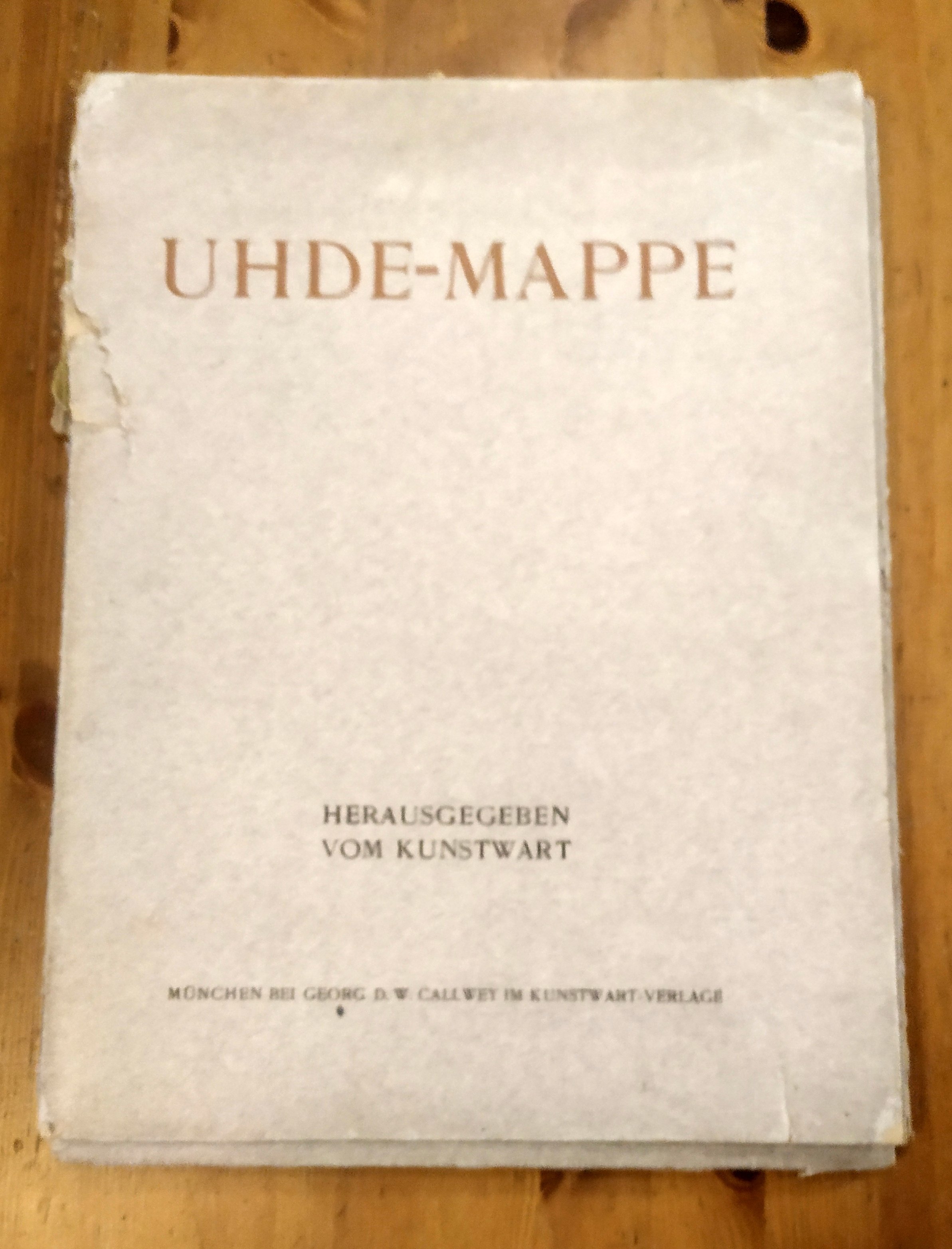 Uhde-Mappe Herausgegeben vom Kunstwart, podpis Fritz von Uhde