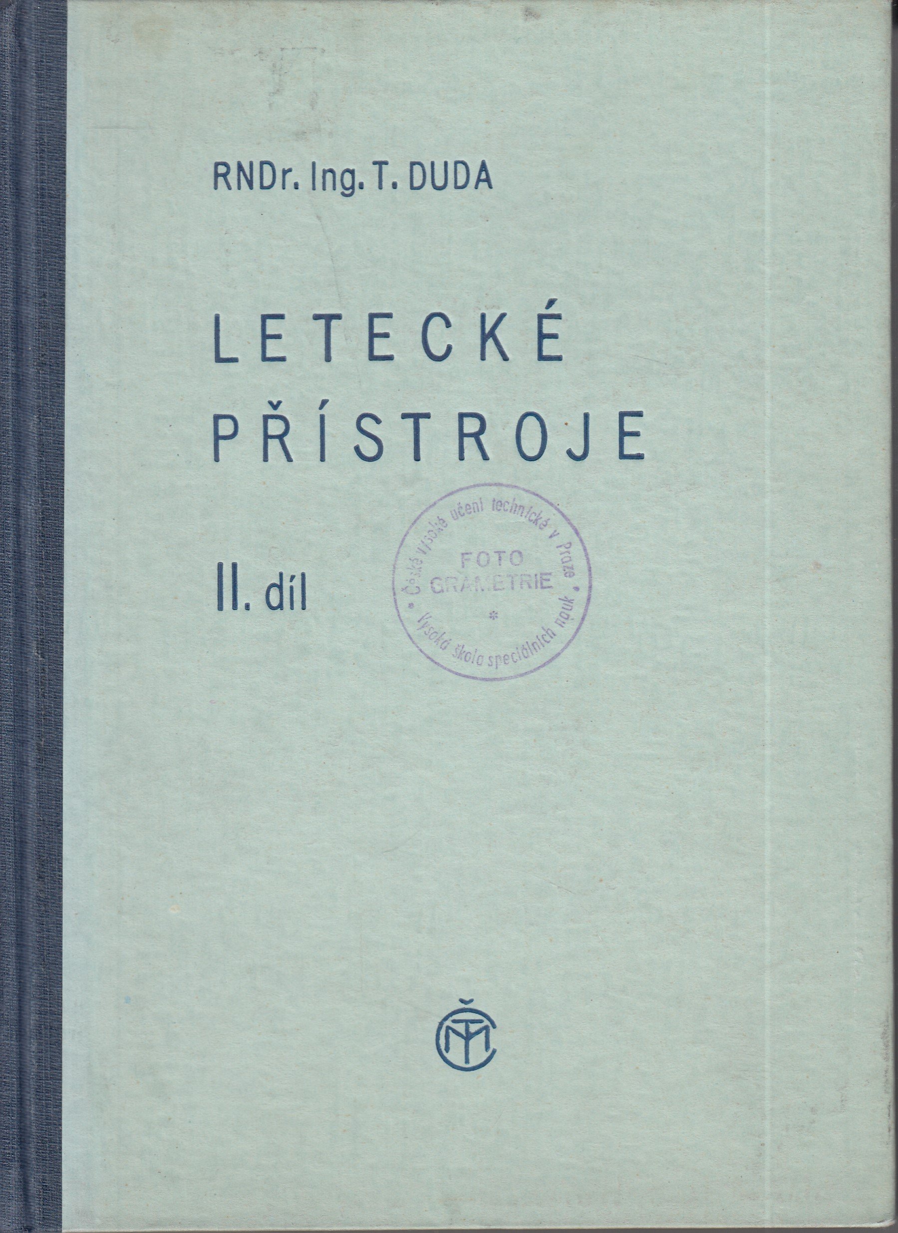 Letecké přístroje. Díl II, Letecké palubní přístroje