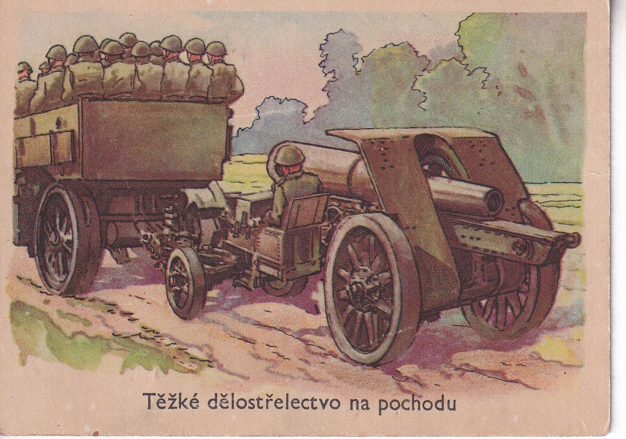 Stará reklama Čsl. armáda 1. republika - Těžké dělostřelectvo (Žitovka)