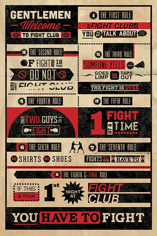 Plakát 105 FIGHT CLUB RULES INGOGRAPHIC