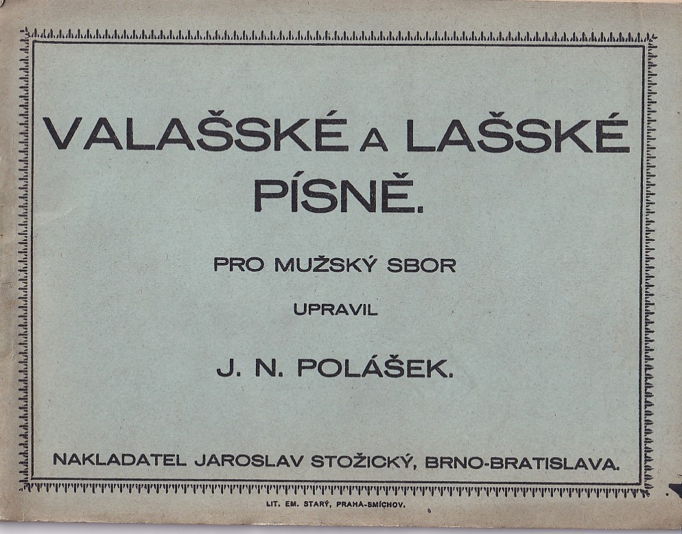 Vlašské a Lašské písně - pro mužský sbor - noty