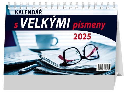 Kalendář s velkými písmeny 2025 - stolní kalendář