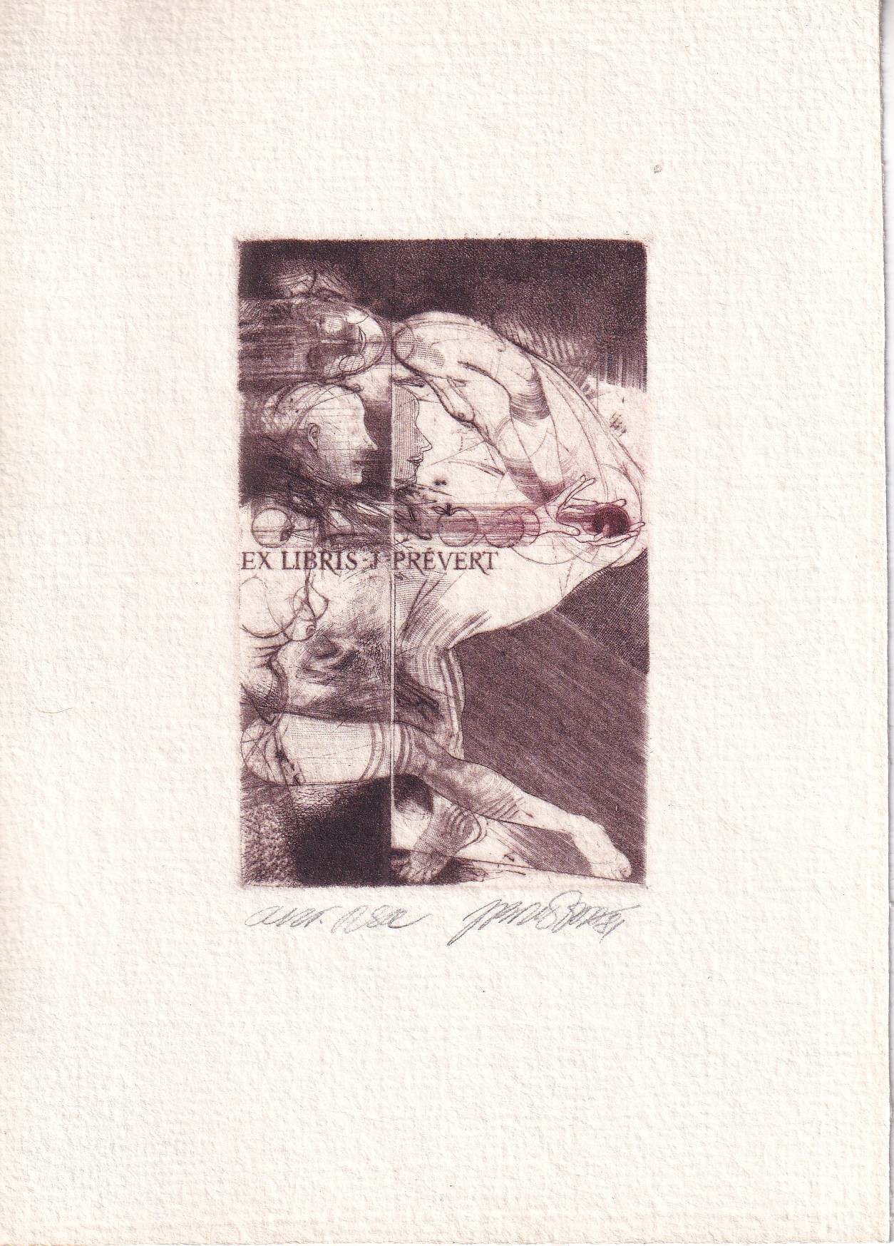 Jiří Brázda : Exlibris J. Prévert