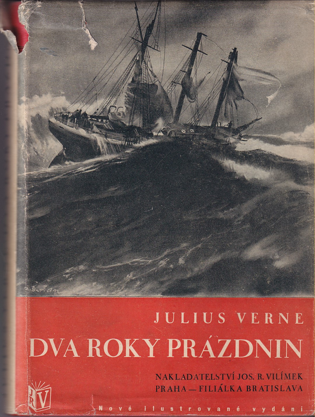 Dva roky prázdnin / obálka Zdeněk Burian