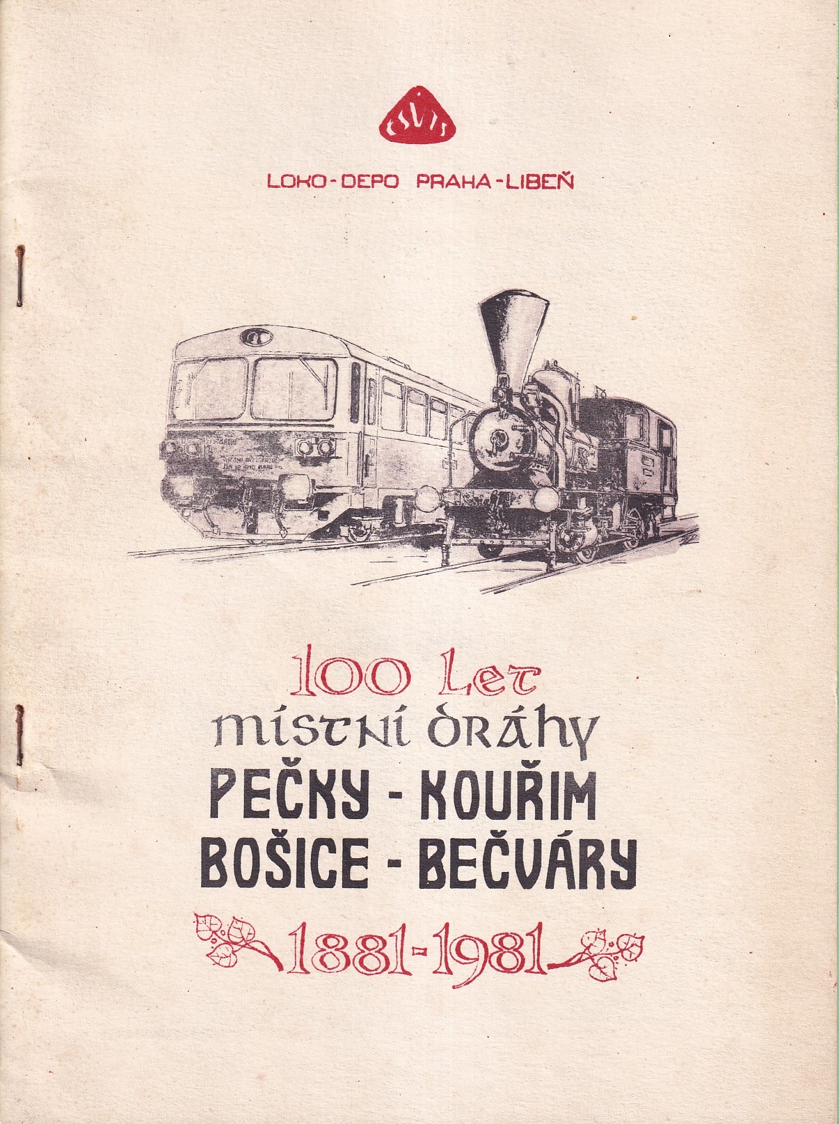 100 let místní dráhy Pečky - Kouřim, Bošice - Bečváry