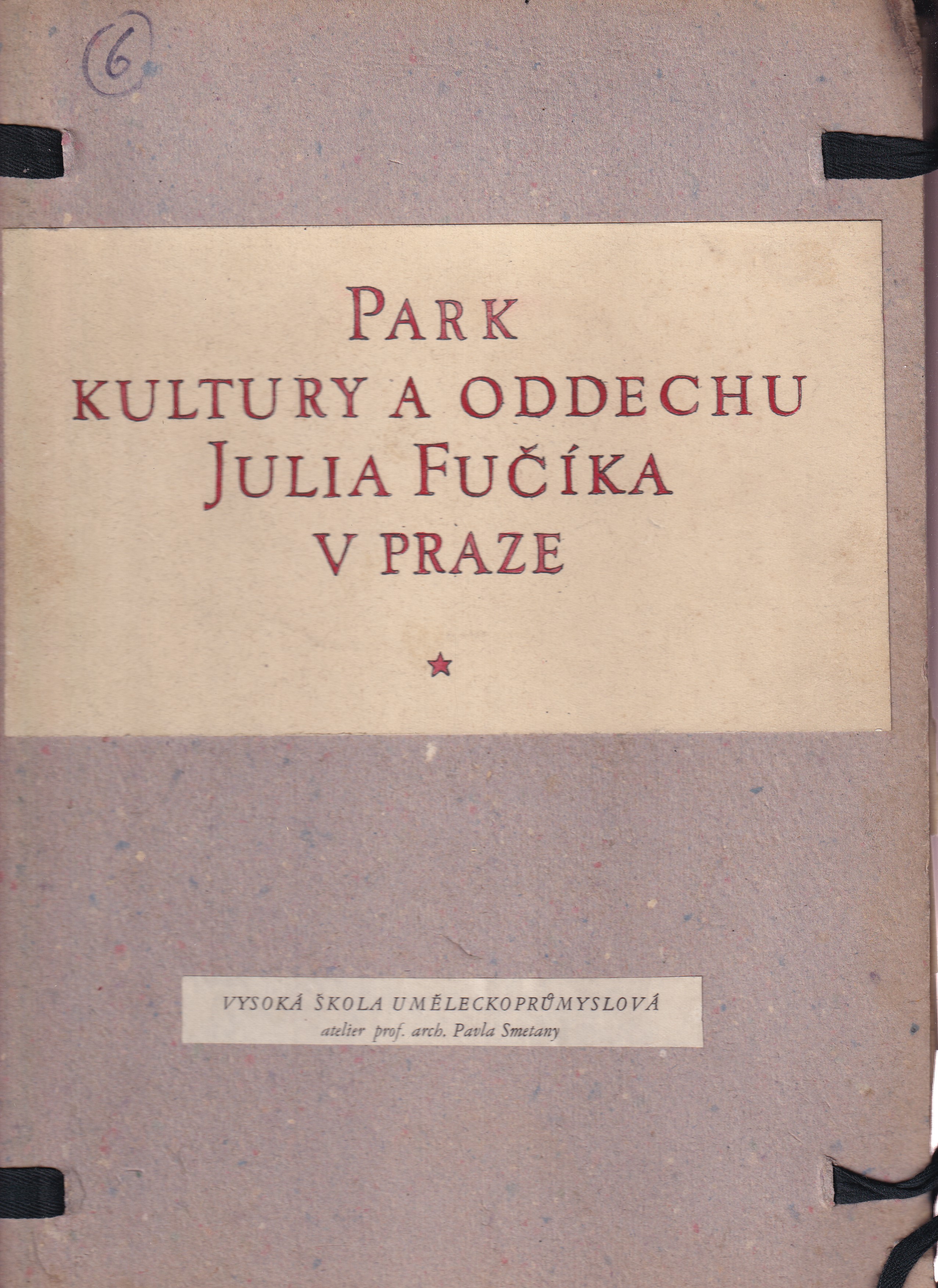 Architektonické plány Park kultury a oddechu Julia Fučíka v Praze