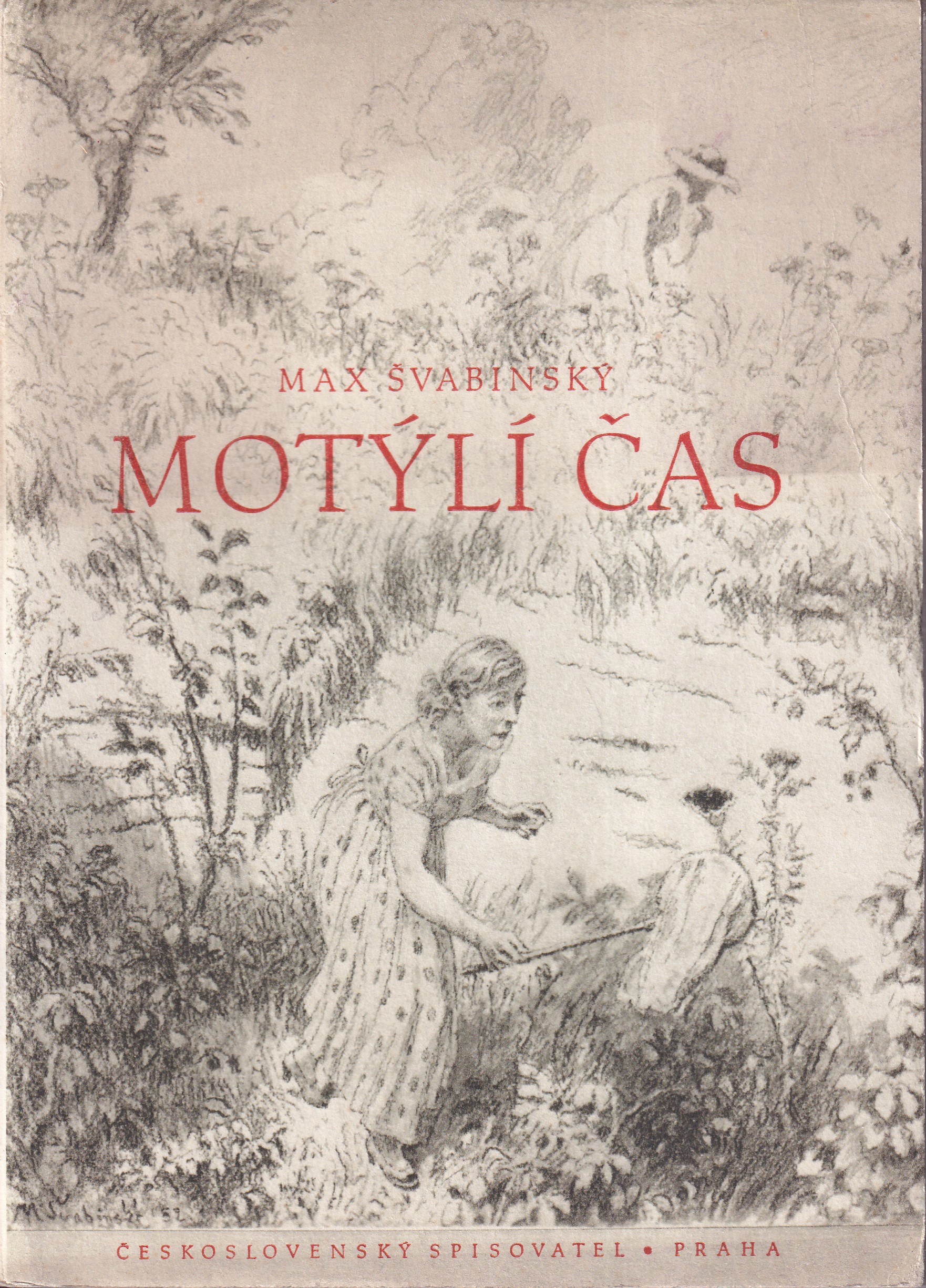 Motýlí čas / lito. M. Švabinský, podpis F. Hrubín