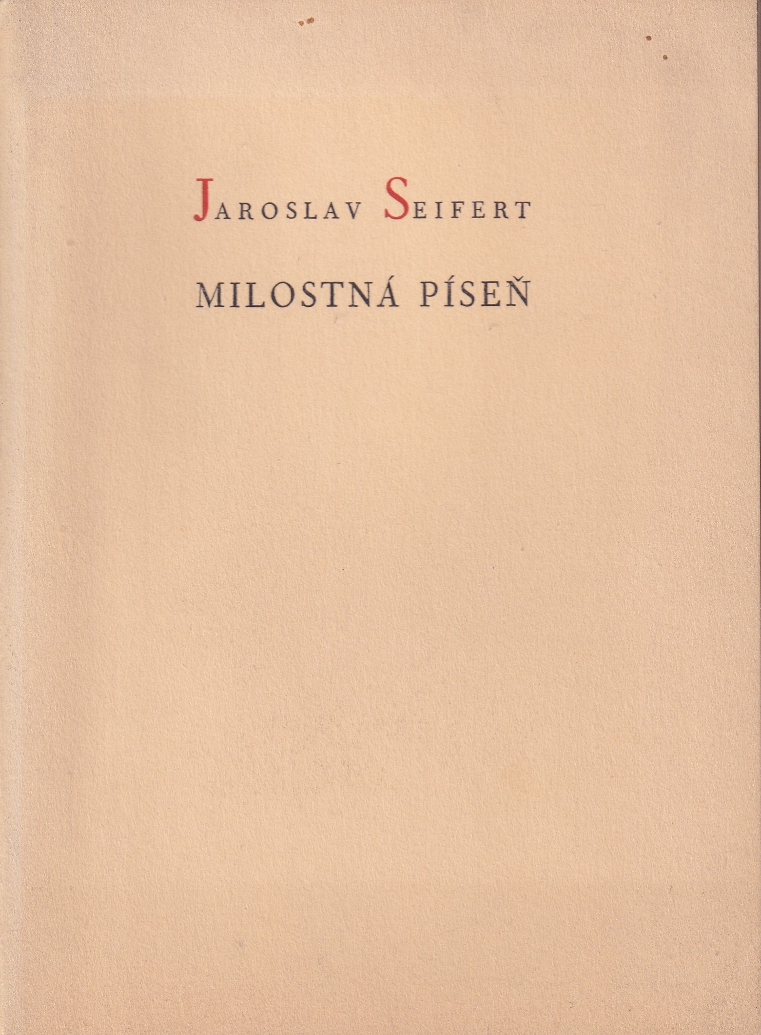 Milostná píseň / litografie L. Jiřincová + podpisy