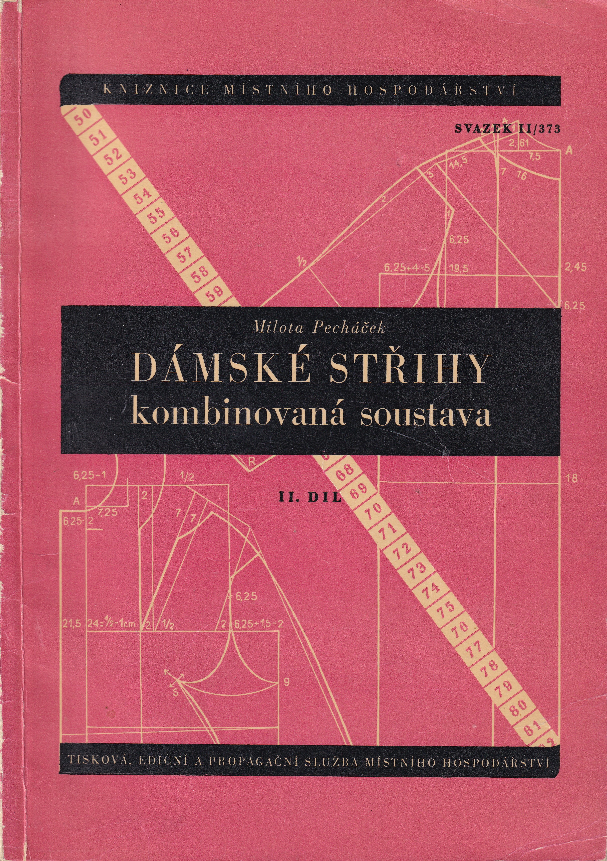 Dámské střihy  kombinovaná soustava. 2. díl, Dámské halenky, šaty a sukně  Milota Pecháček