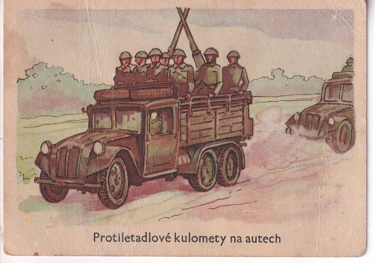 Stará reklama Čsl. armáda 1. republika - Protiletadlové kulomety (Žitovka)