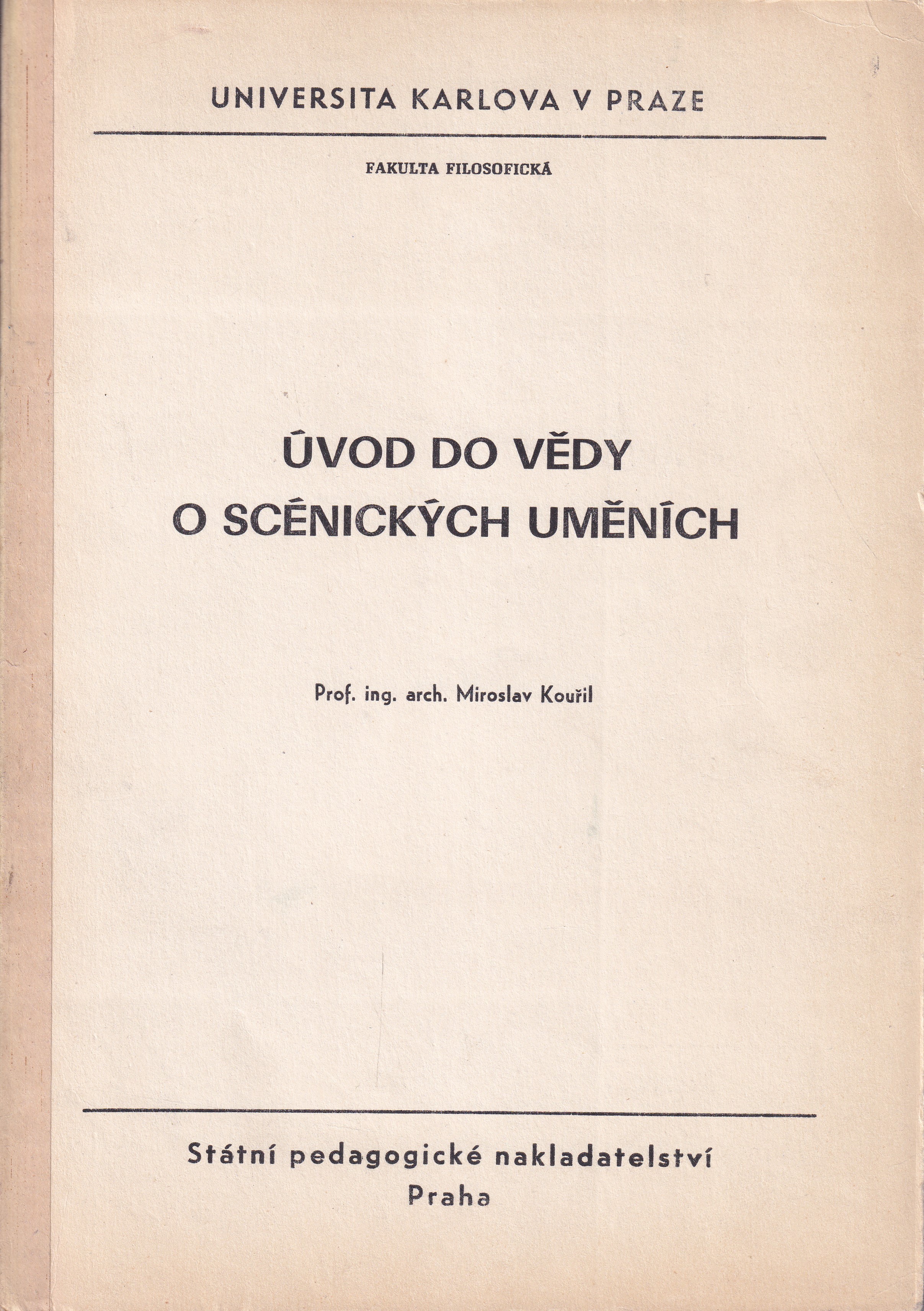 Úvod do vědy o scénických uměních