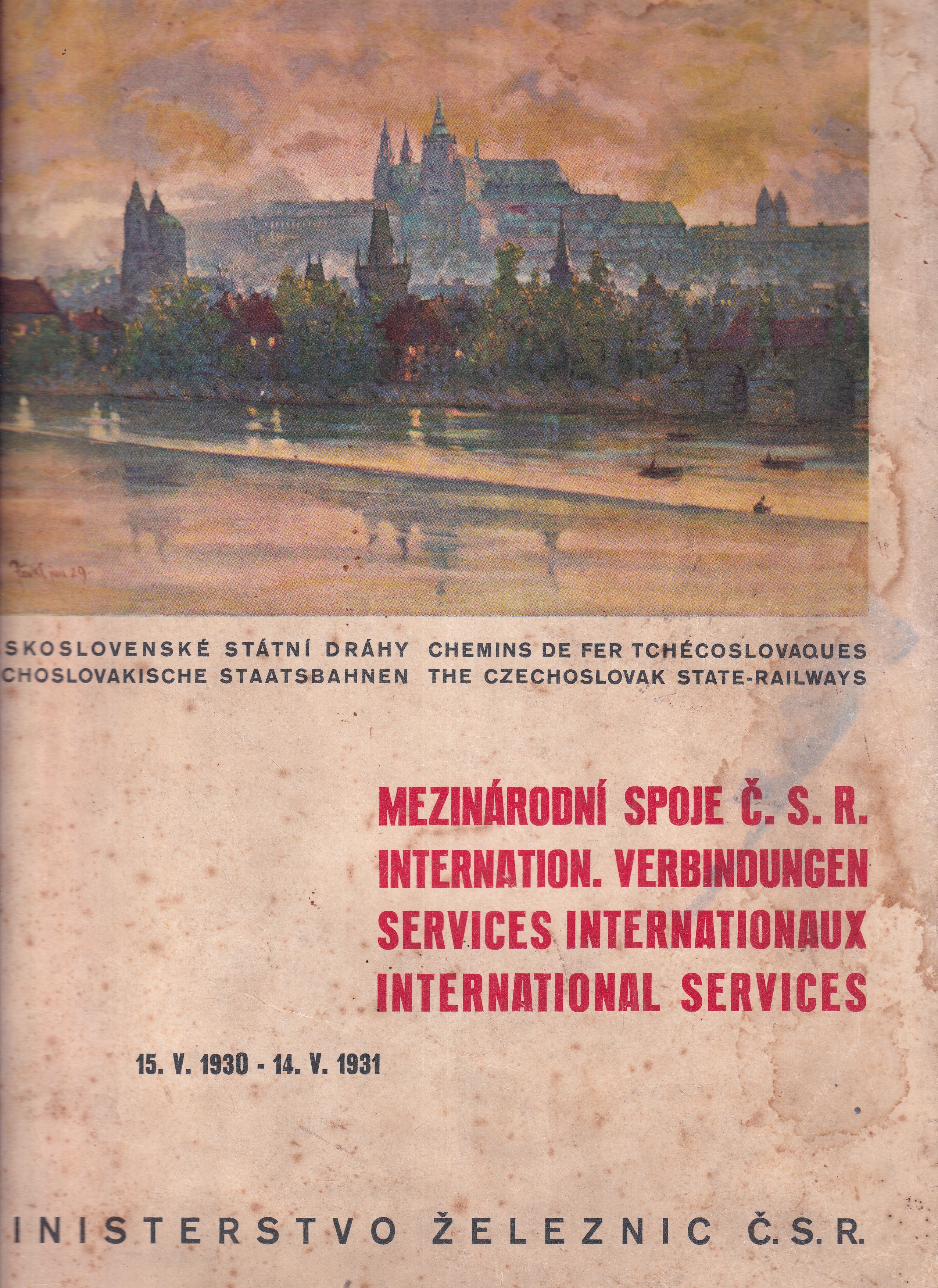 Mezinárodní spoje Č.S.R.  15. V. 1930 - 14. V. 1931