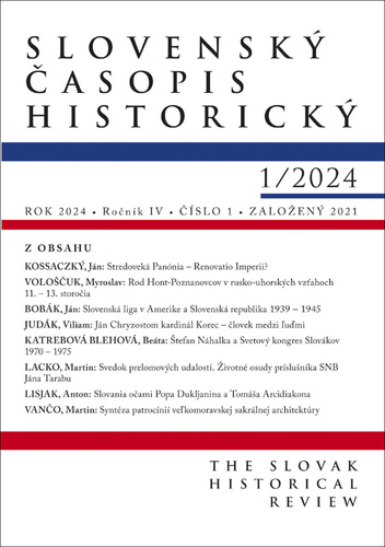 Slovenský časopis historický  1 / 2024